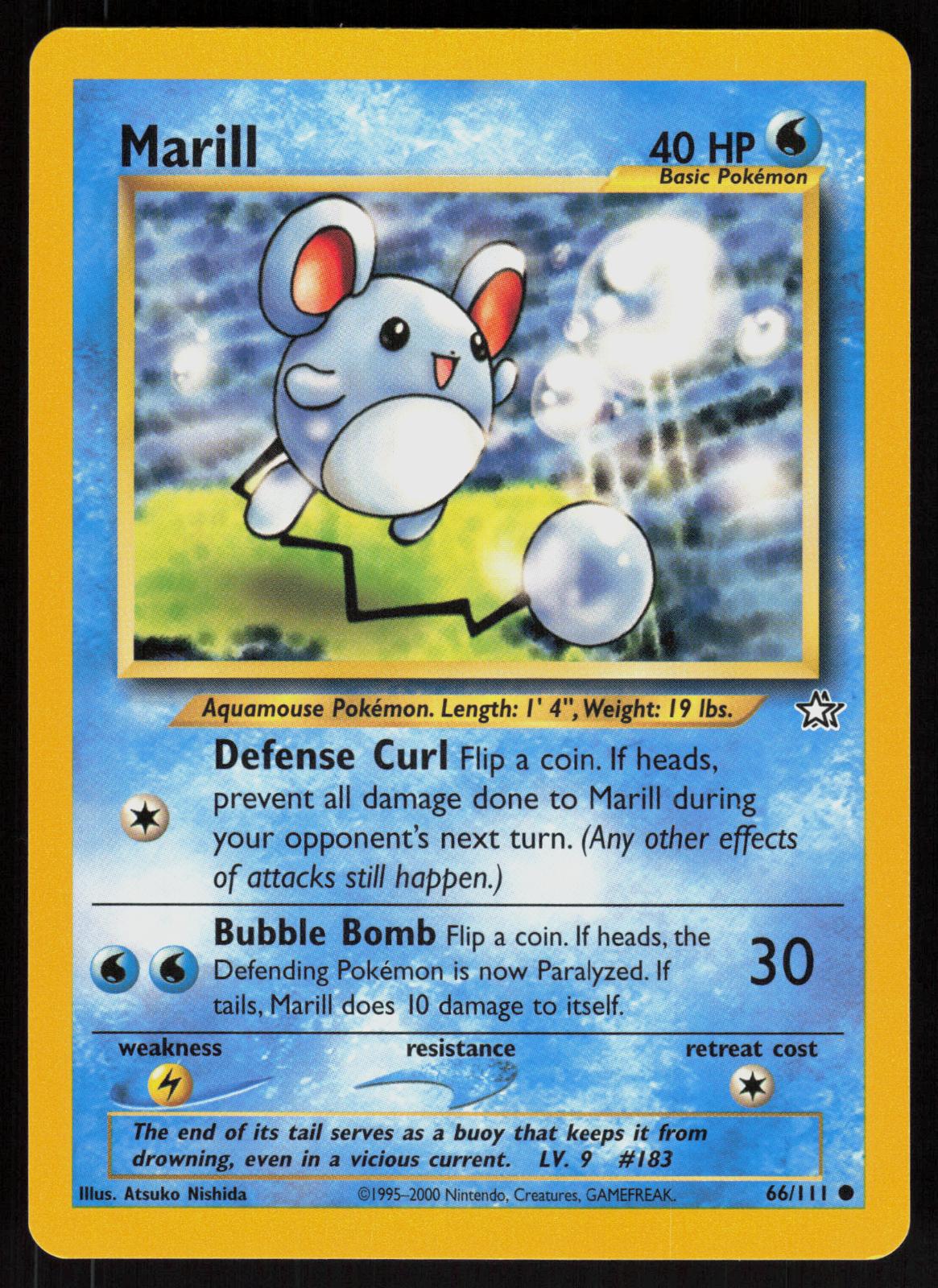 Pokemon Marill 66/111 Neo Genesis Common Near Mint