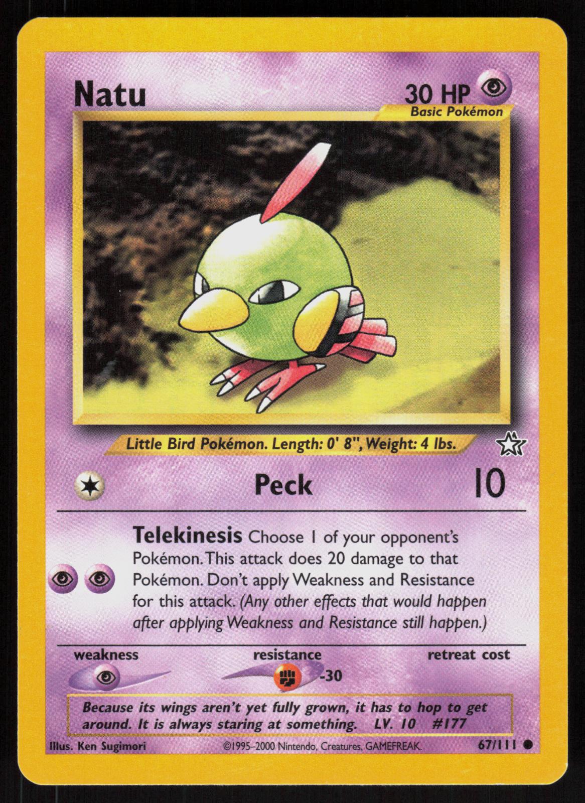 Pokemon Natu 67/111 Neo Genesis Common Near Mint