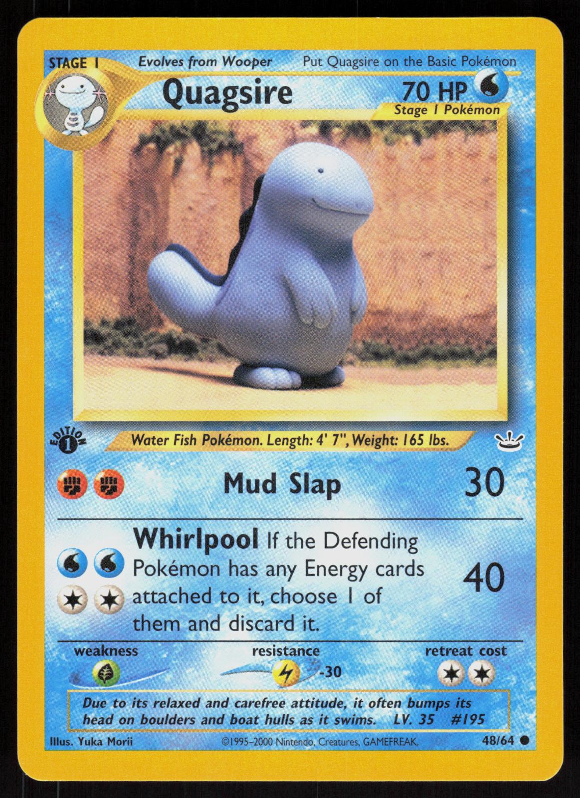 Pokemon Quagsire 48/64 Neo Revelation Common 1st Edition Near Mint