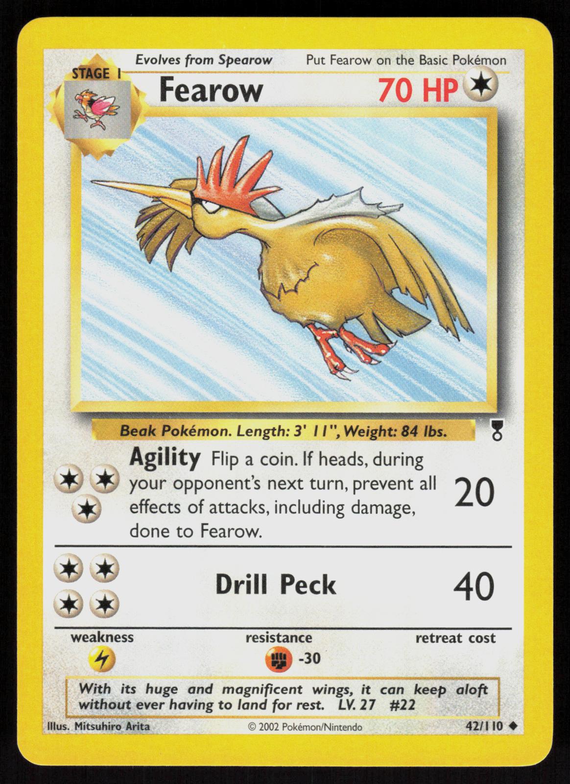 Pokemon Fearow 42/110 Legendary Collection Uncommon Near Mint