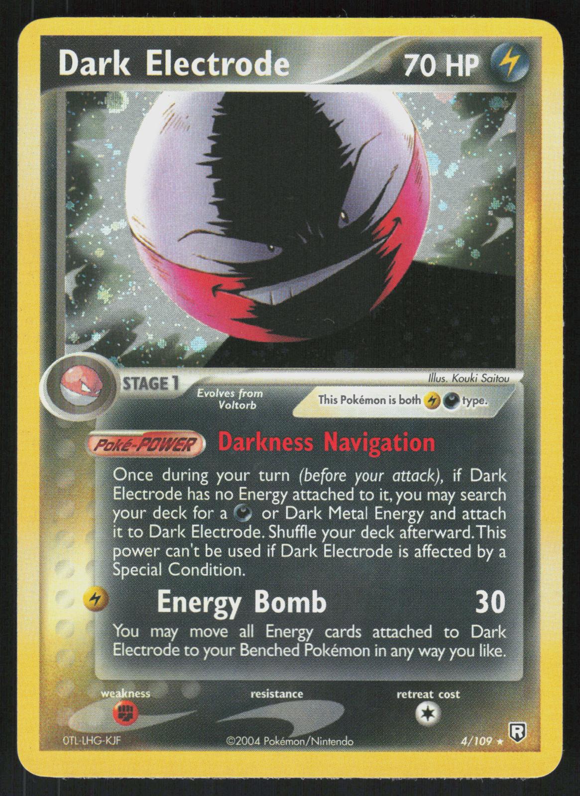 Pokemon Dark Electrode 4/109 Team Rocket Returns Holo Rare Near Mint