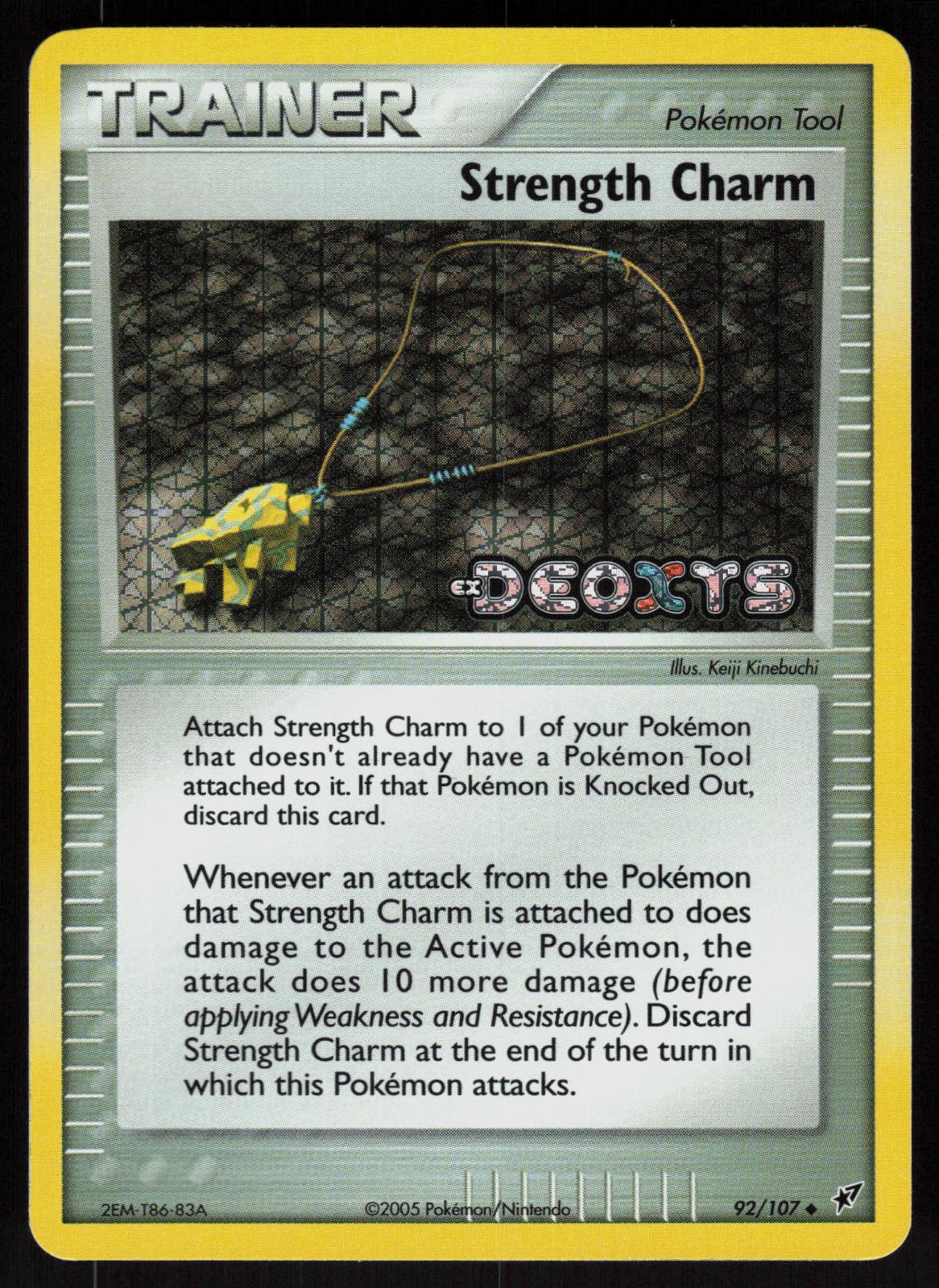Pokemon Strength Charm 92/107 Deoxys Uncommon Reverse Holo Near Mint