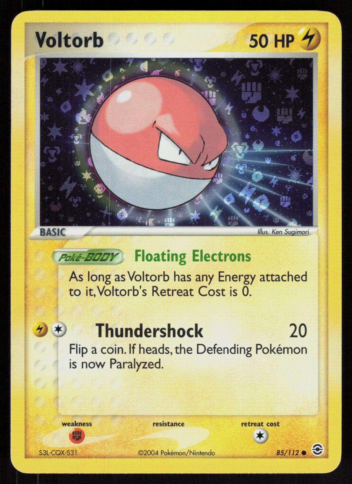 Pokemon Voltorb 85/112 FireRed & LeafGreen Common Reverse Holo Near Mint