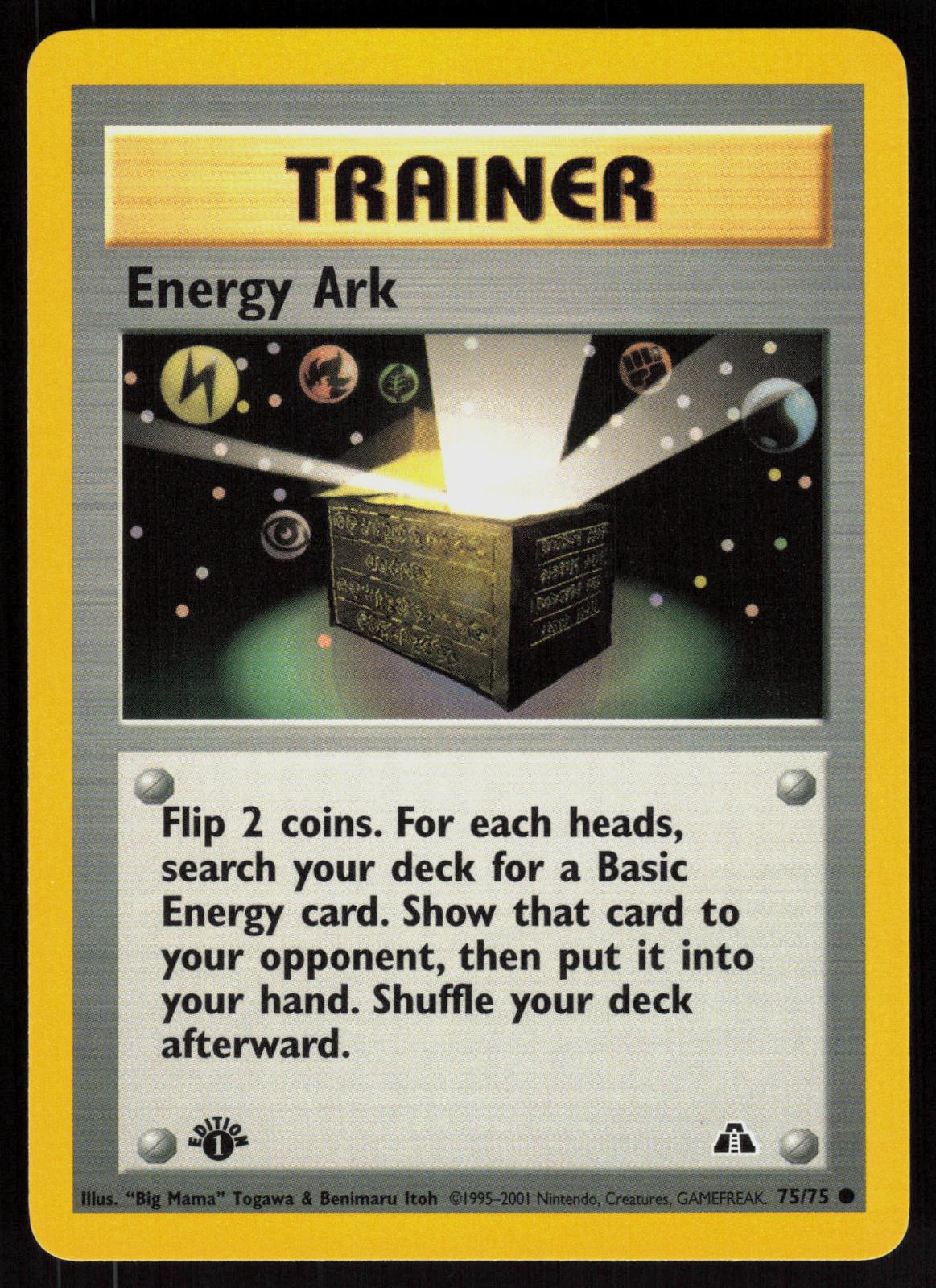 Pokemon Energy Ark 75/75 Neo Discovery Common 1st Edition Near Mint