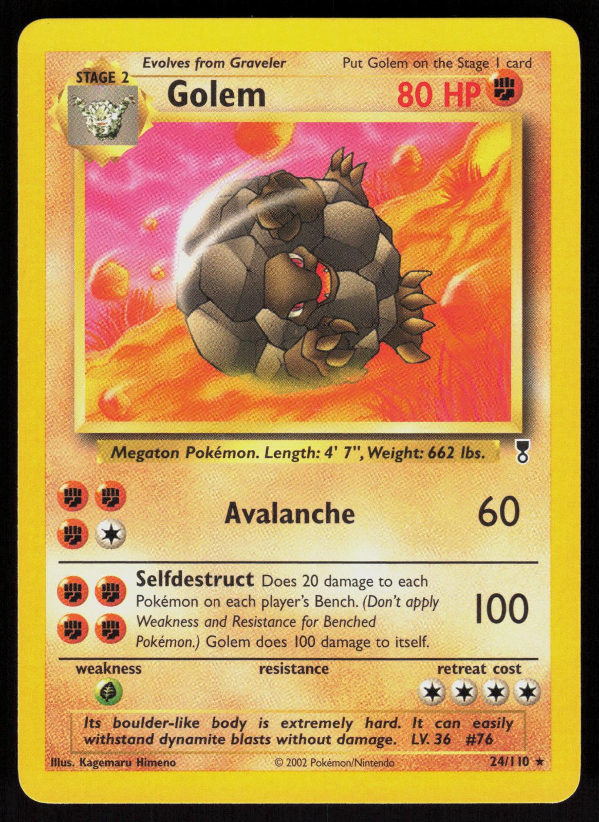 Pokemon Golem 24/110 Legendary Collection Rare Near Mint
