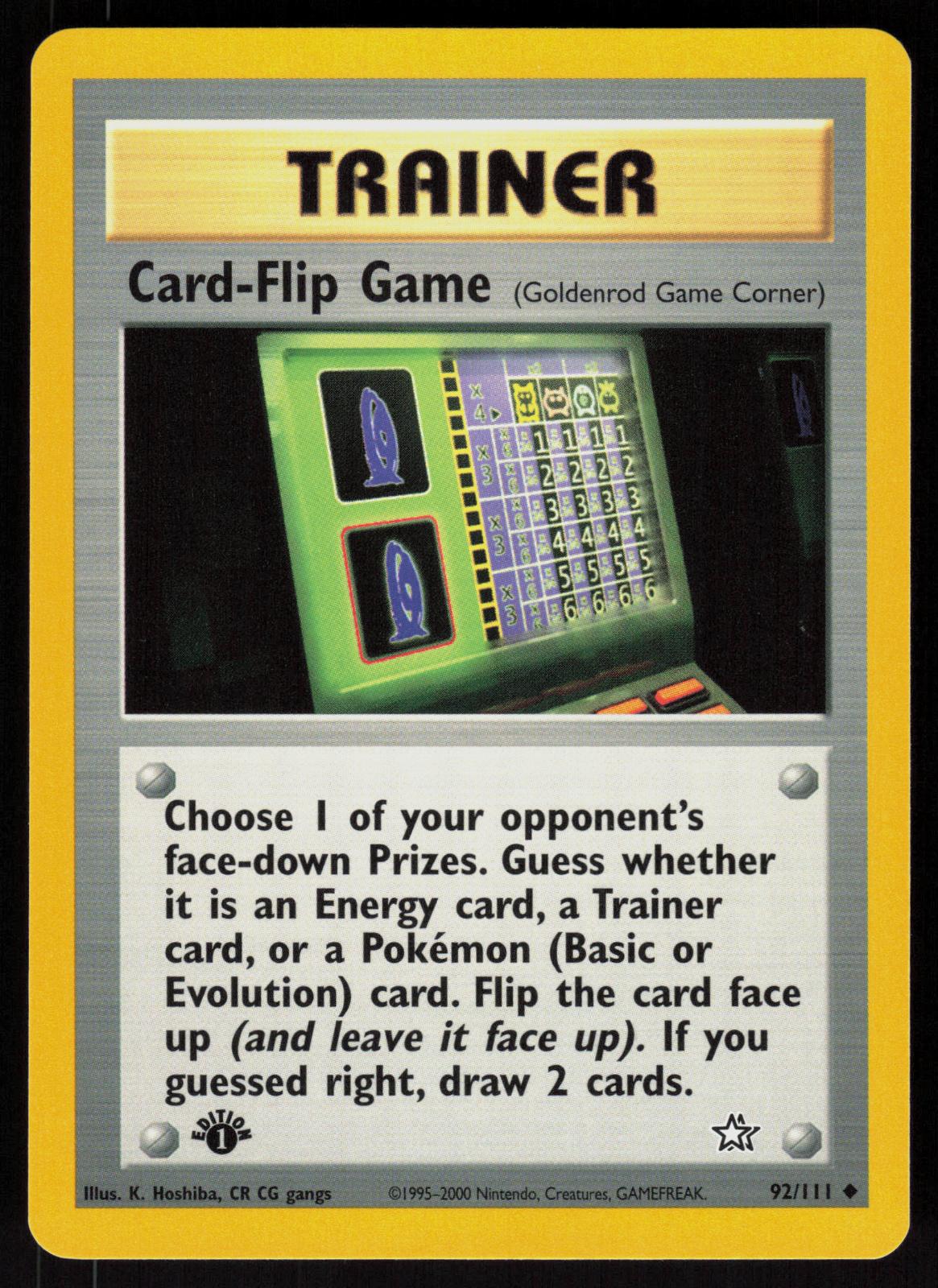 Pokemon Card-Flip Game 92/111 Neo Genesis Uncommon 1st Edition Near Mint