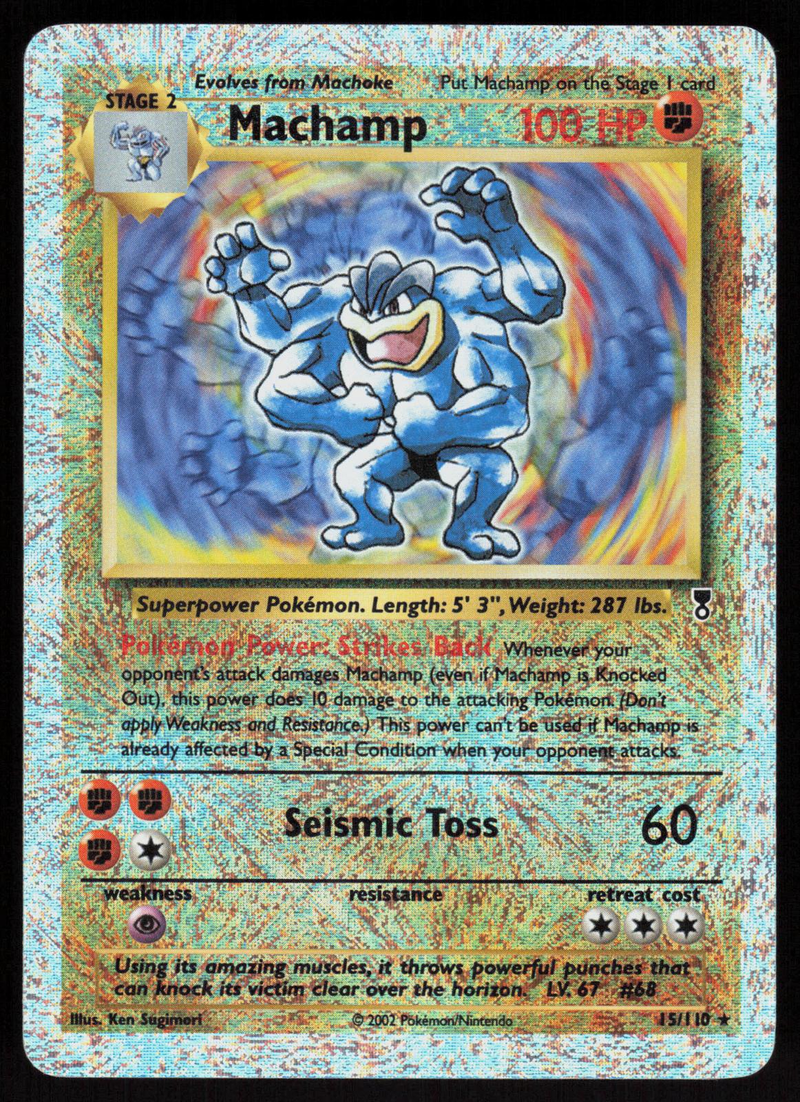 Pokemon Machamp 15/110 Legendary Collection Reverse Holo Moderately Played