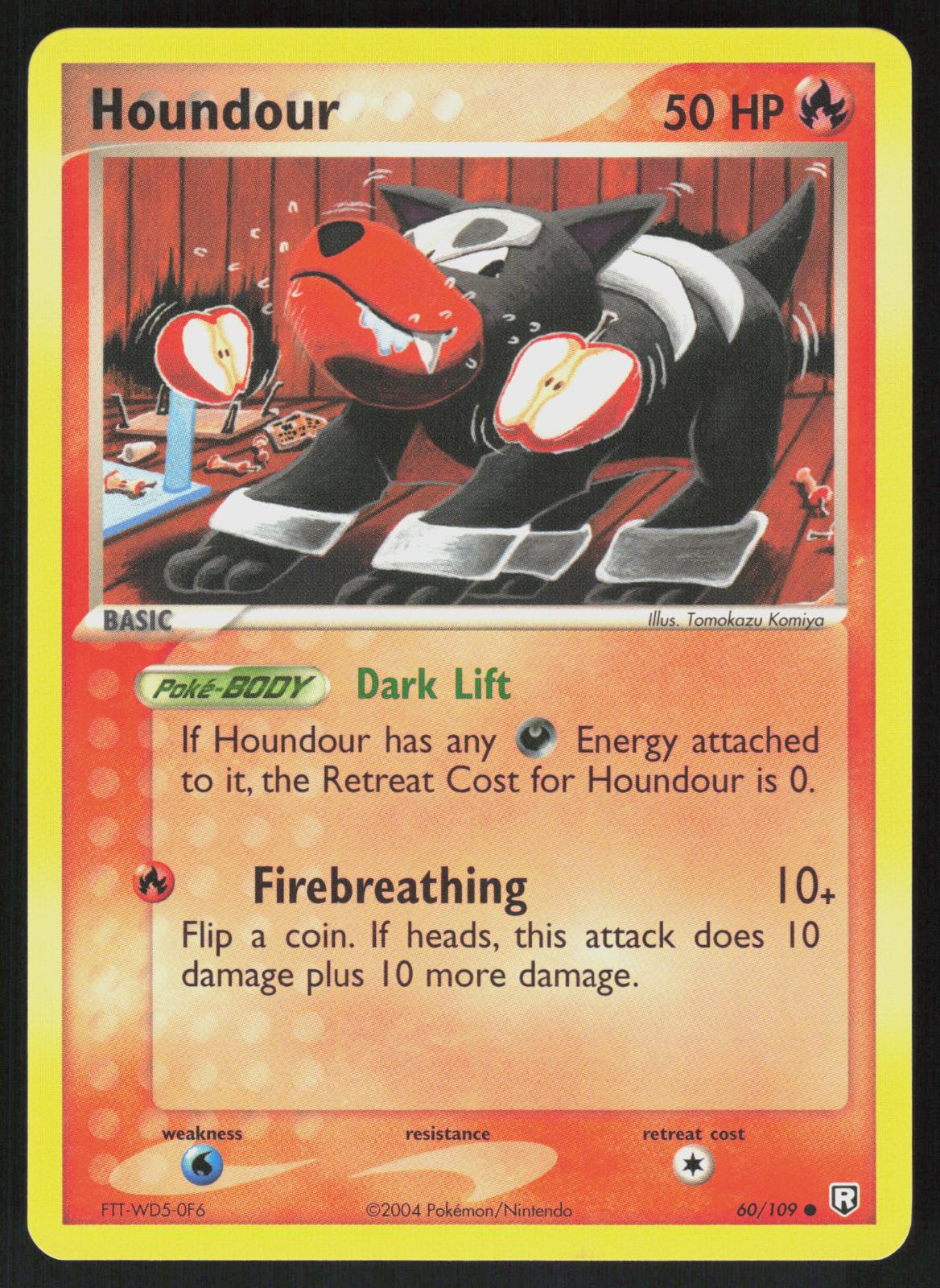 Pokemon Houndour 60/109 Team Rocket Returns Common Near Mint