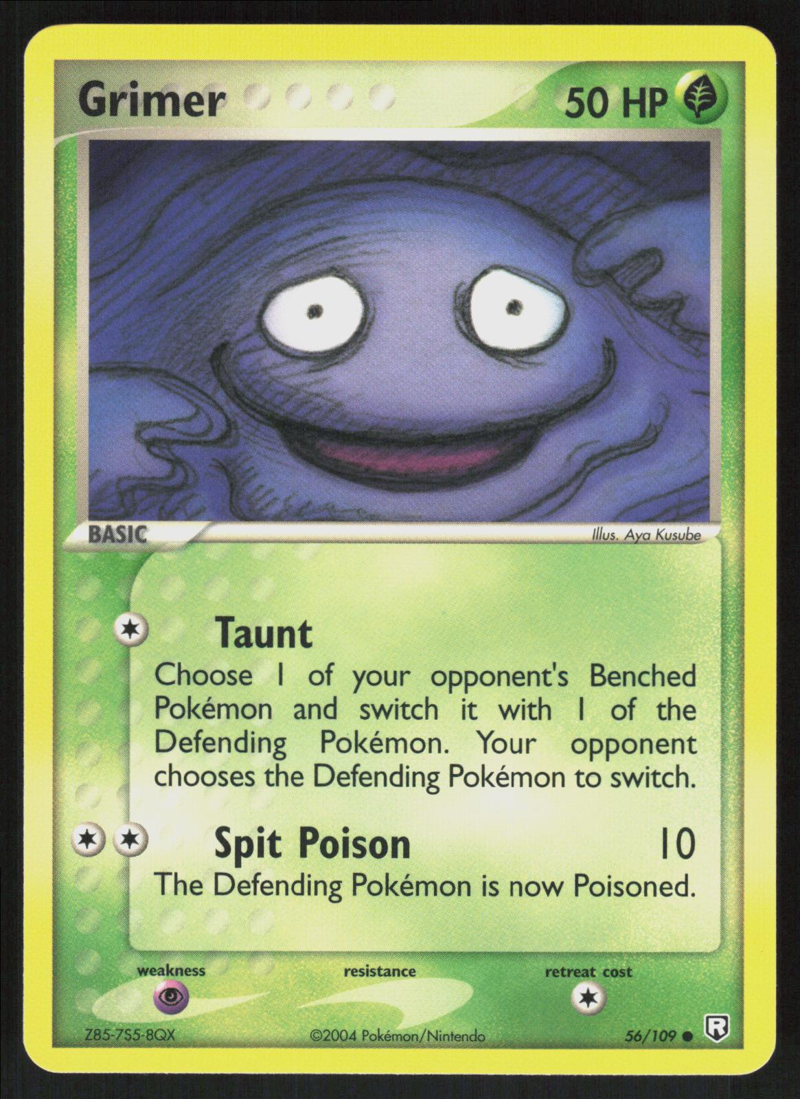 Pokemon Grimer 56/109 Team Rocket Returns Common Near Mint
