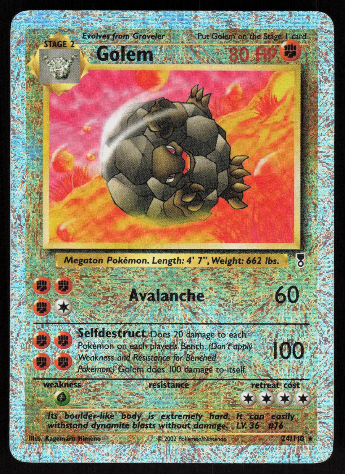 Pokemon Golem 24/110 Legendary Collection Reverse Holo Moderately Played