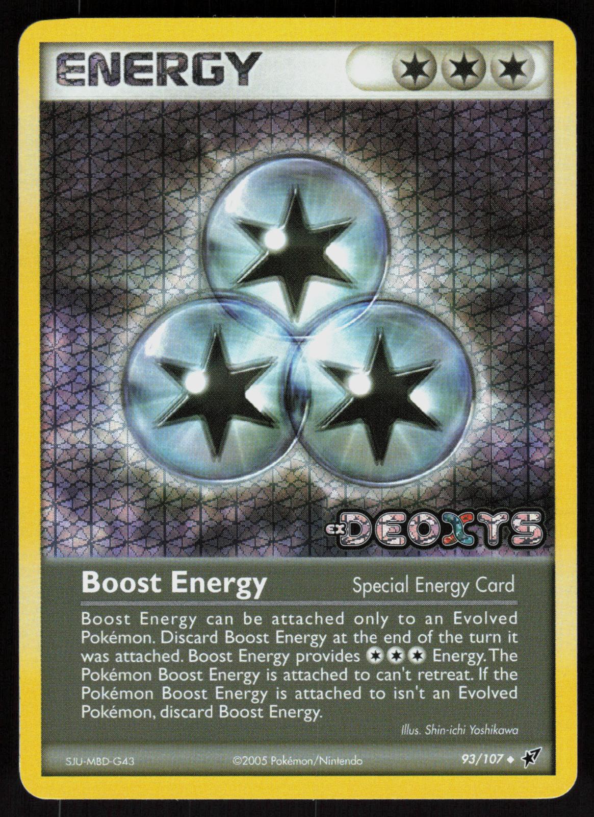 Pokemon Boost Energy 93/107 Deoxys Uncommon Reverse Holo Near Mint
