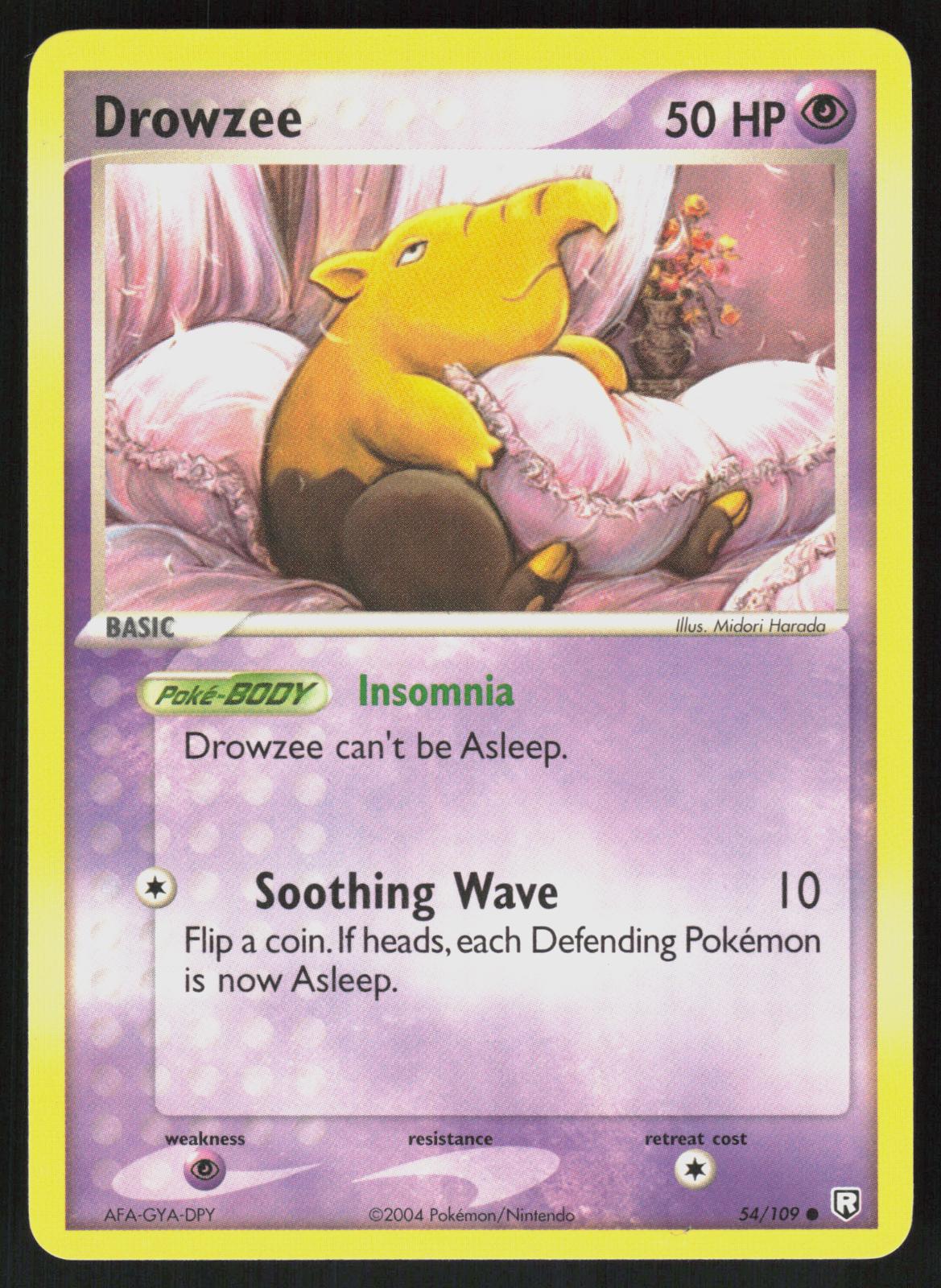 Pokemon Drowzee 54/109 Team Rocket Returns Common Near Mint