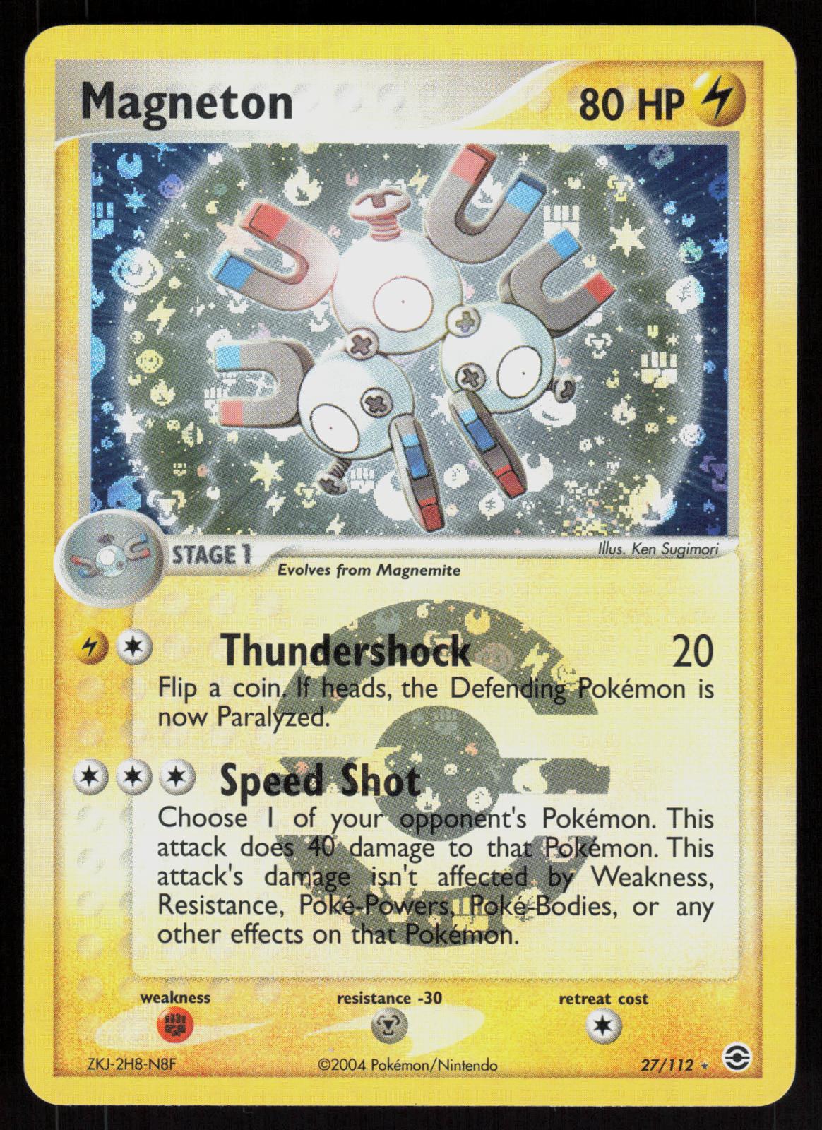 Pokemon Magneton 27/112 FireRed & LeafGreen Rare Reverse Holo Near Mint