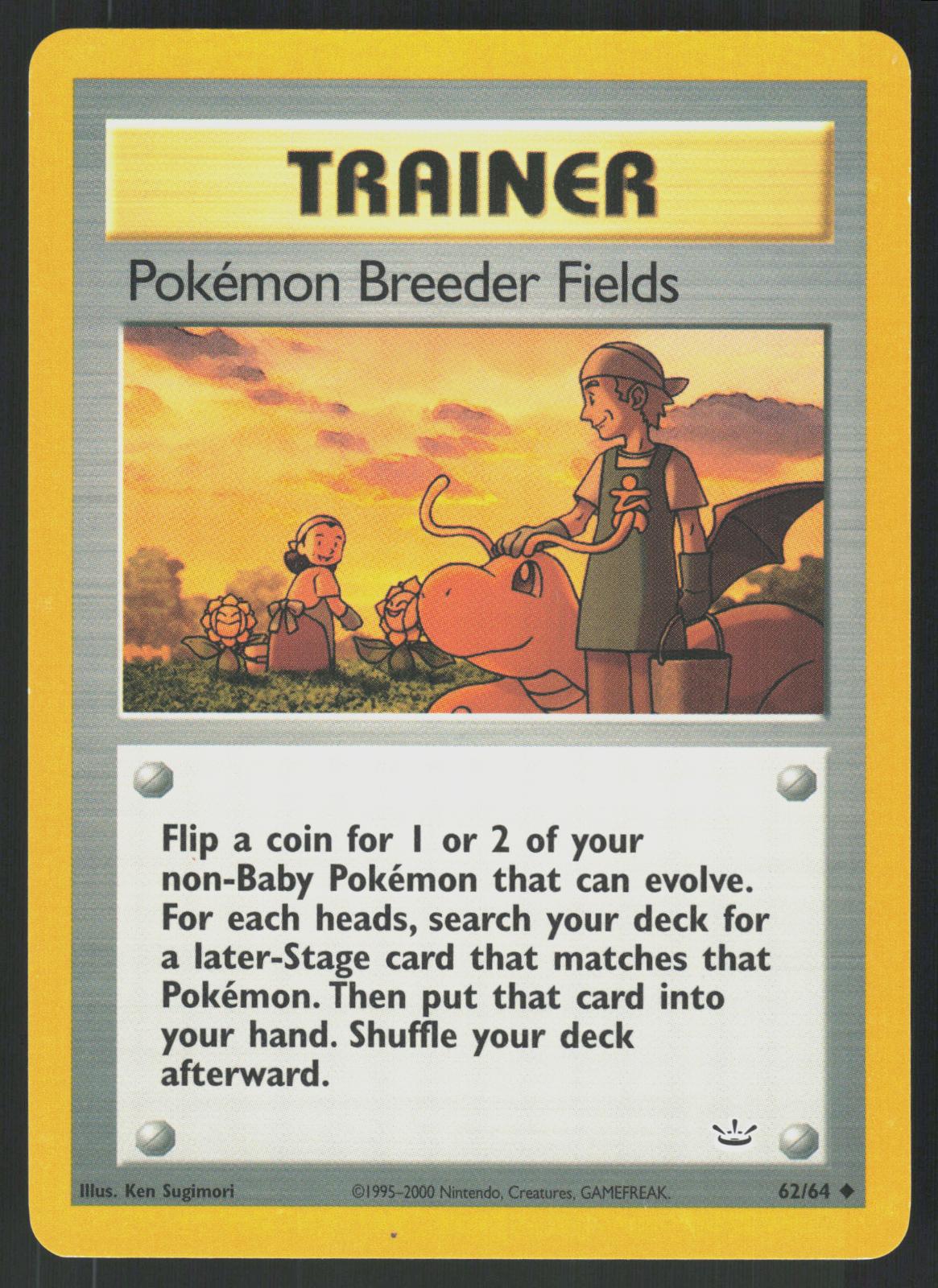 Pokemon Pokemon Breeder Fields 62/64 Neo Revelation Uncommon Near Mint