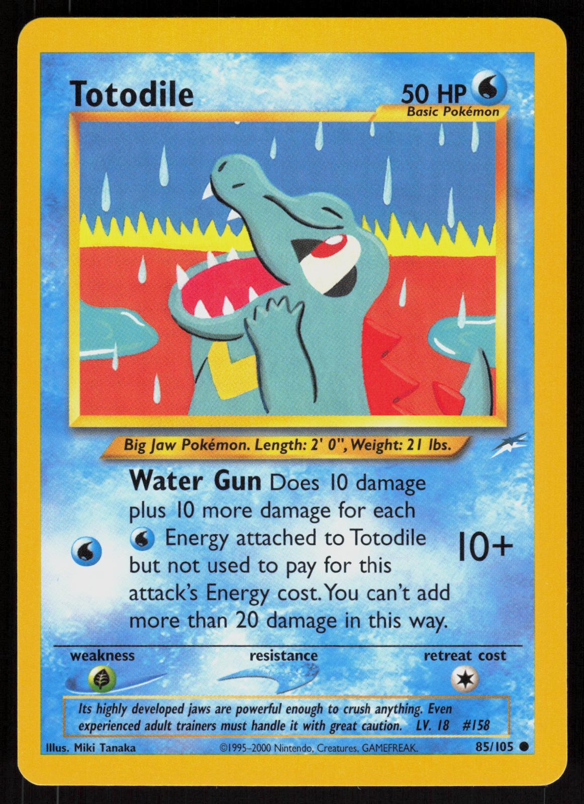 Pokemon Totodile 85/105 Neo Destiny Common Near Mint