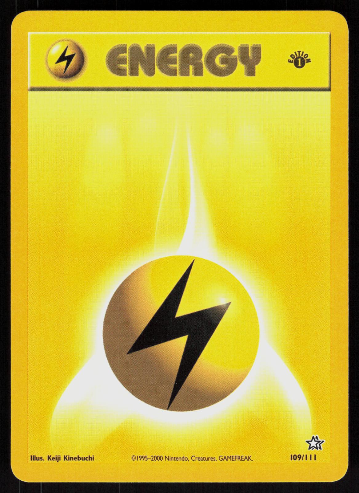 Pokemon Lightning Energy 109/111 Neo Genesis 1st Edition Near Mint
