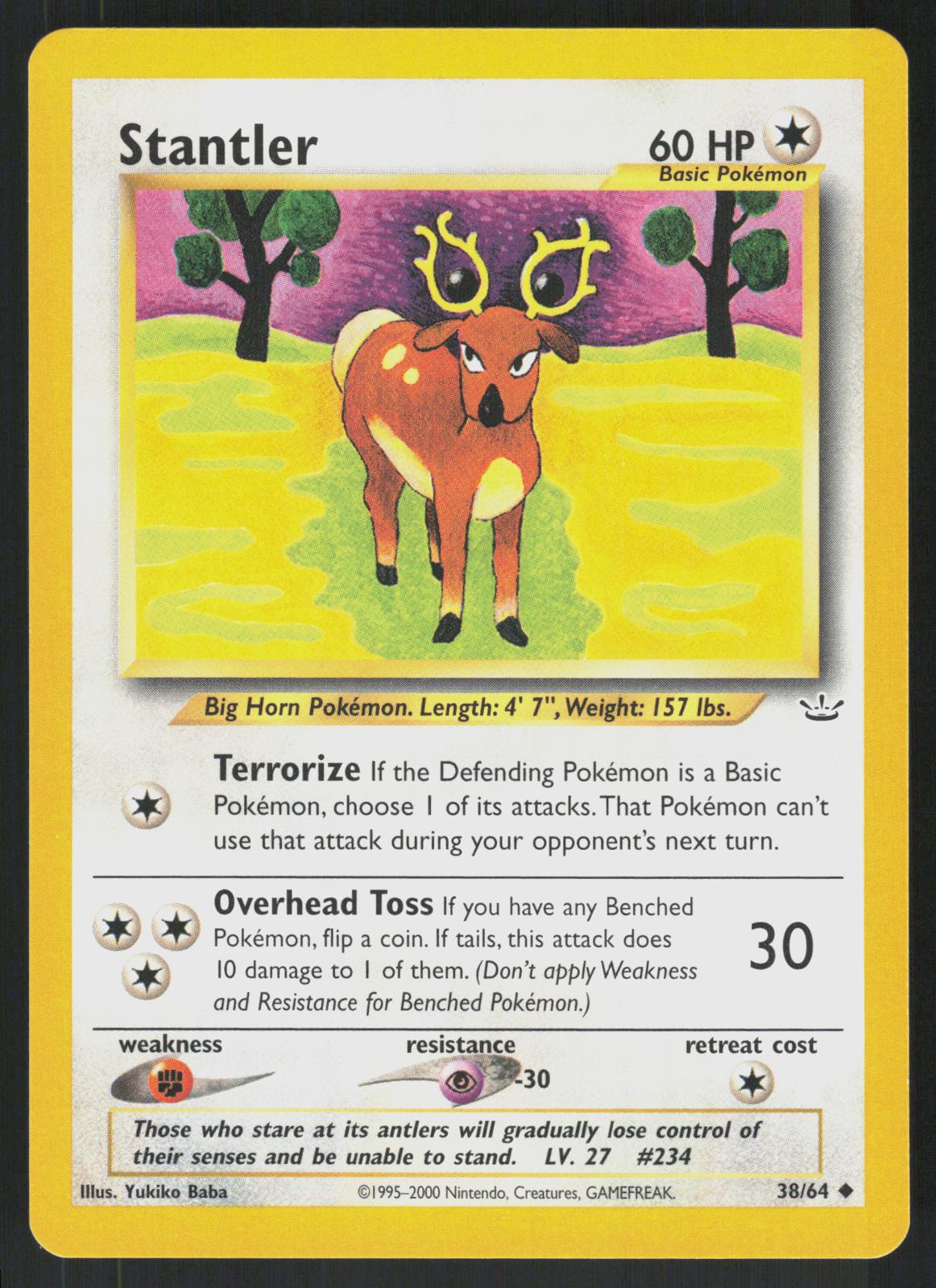 Pokemon Stantler 38/64 Neo Revelation Uncommon Near Mint