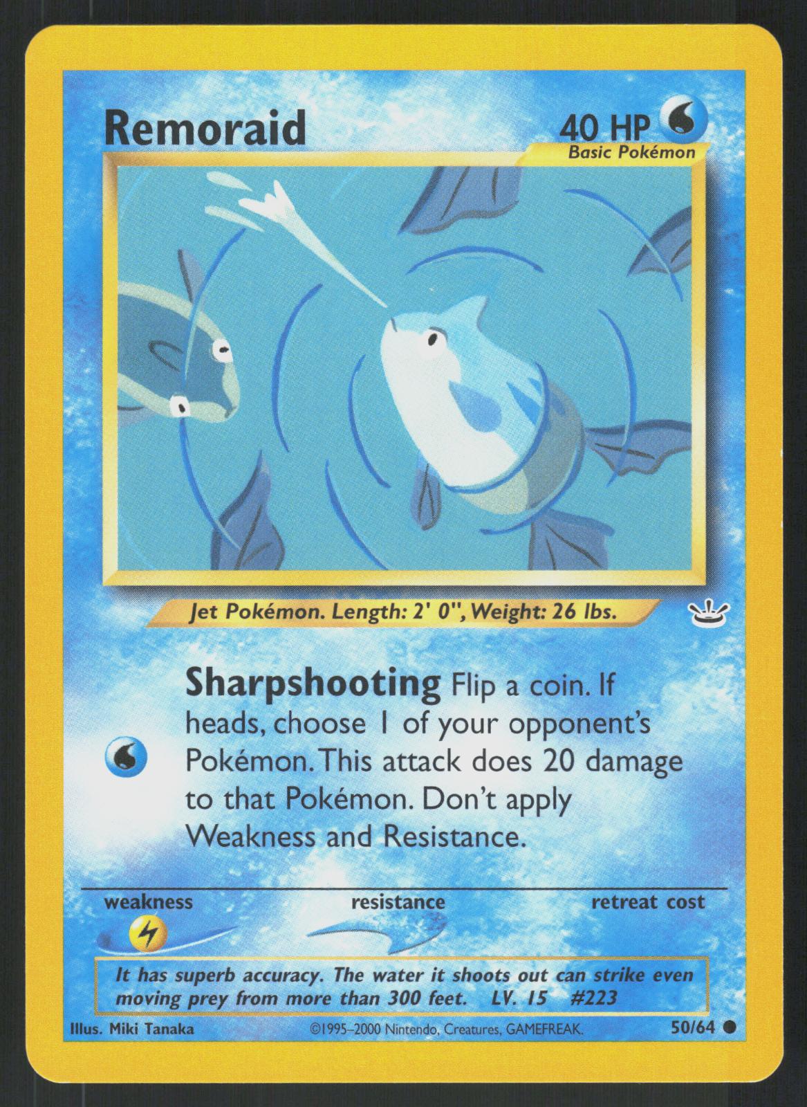 Pokemon Remoraid 50/64 Neo Revelation Common Near Mint