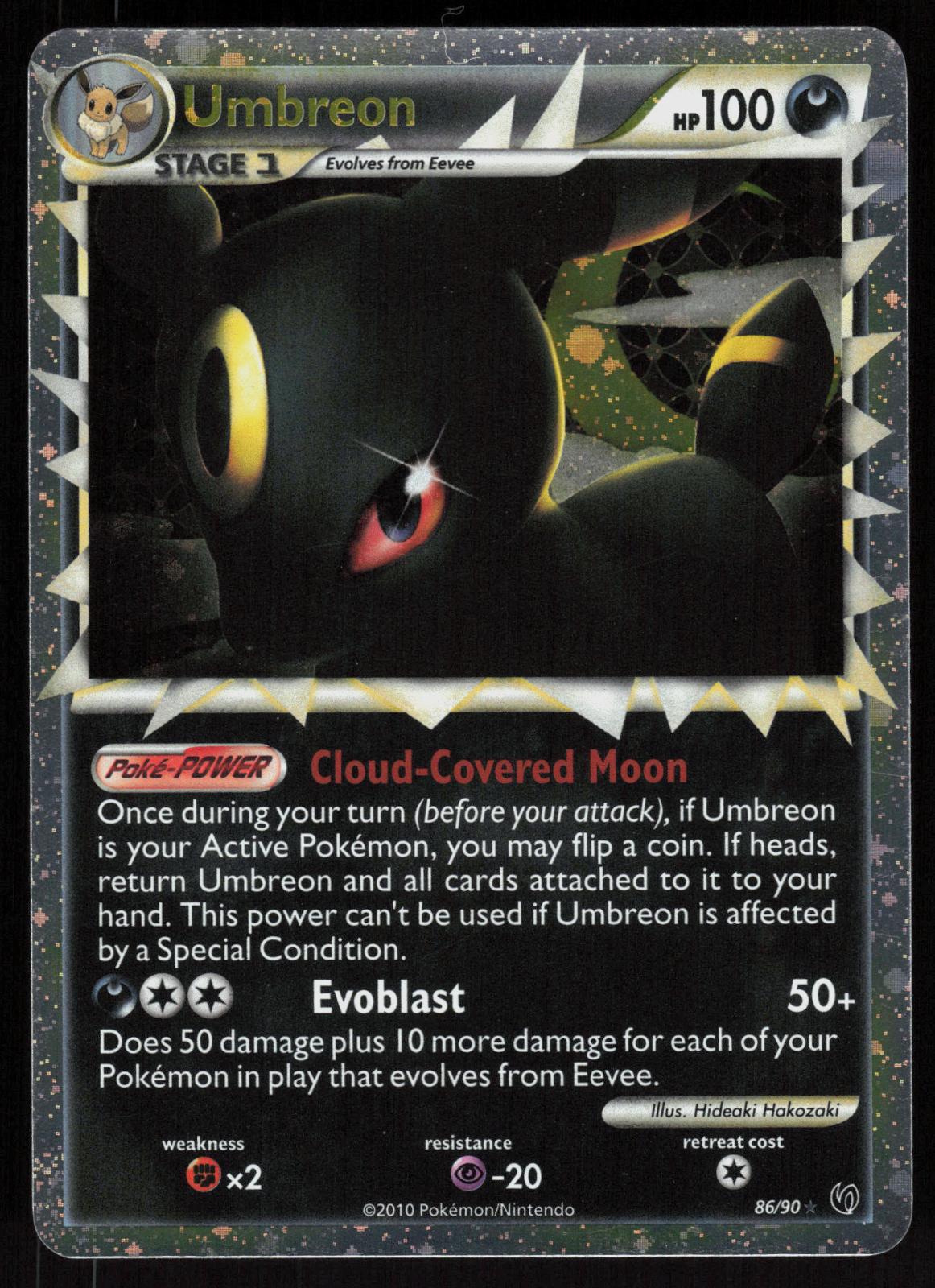 Pokemon Umbreon 86/90 HGSS Undaunted Prime Rare Lightly Played