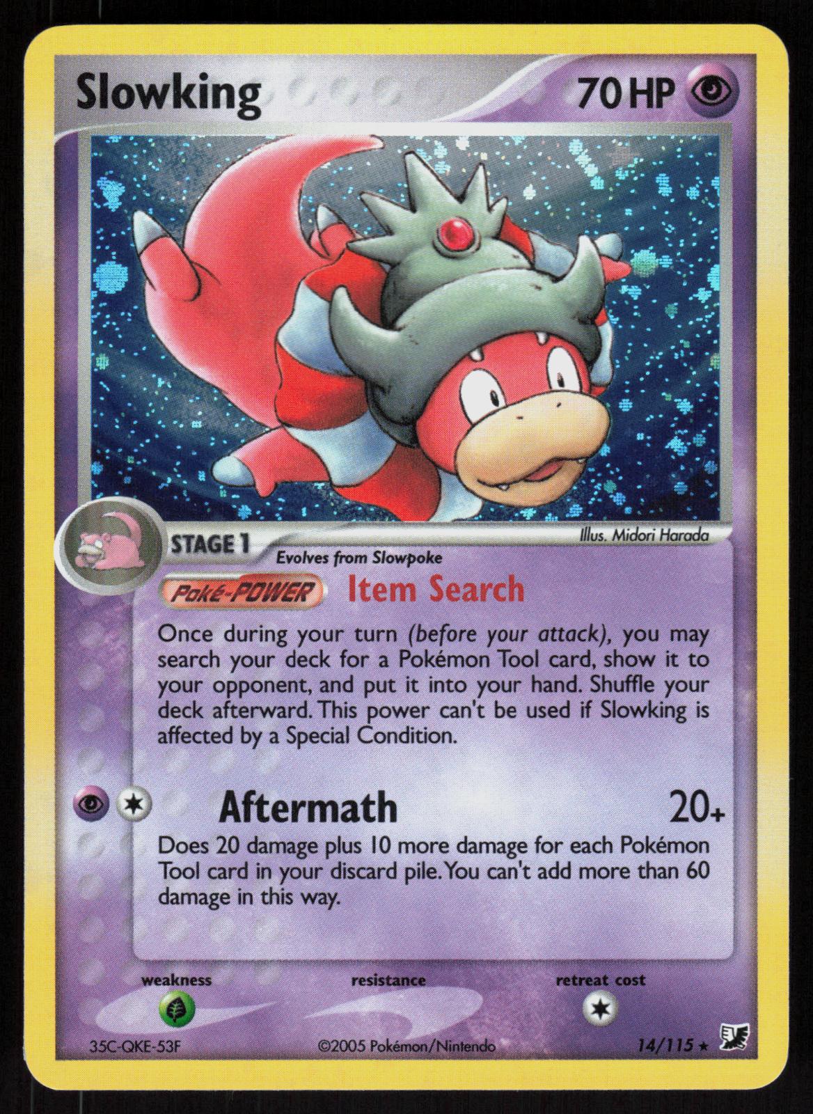 Pokemon Slowking 14/115 Unseen Forces Holo Rare Holo Near Mint