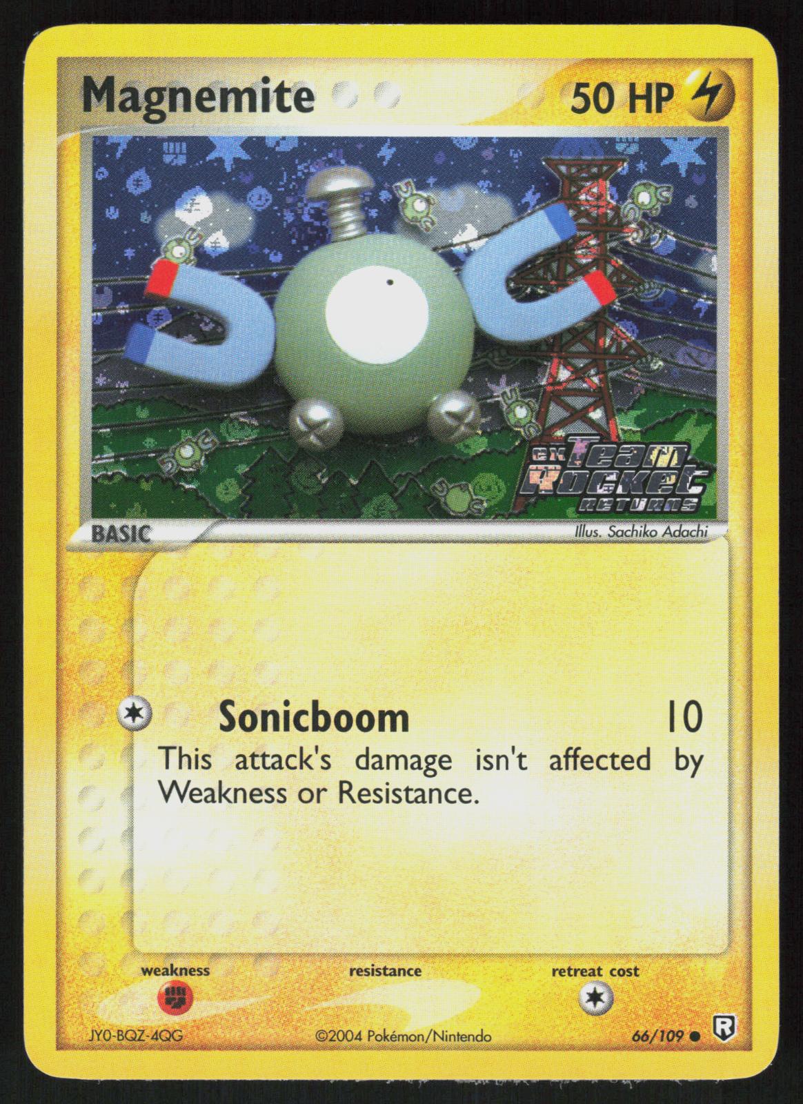 Pokemon Magnemite 66/109 Team Rocket Returns Common Reverse Holo Near Mint