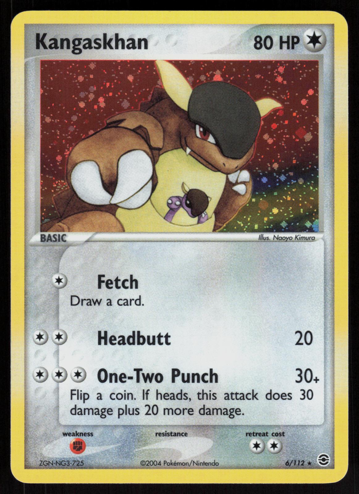 Pokemon Kangaskhan 6/112 FireRed & LeafGreen Holo Rare Holo Near Mint