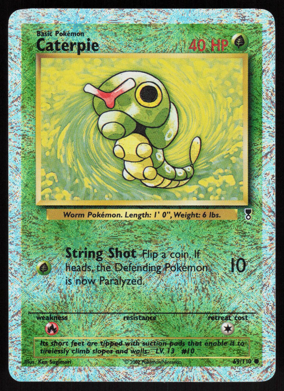 Pokemon Caterpie 69/110 Legendary Collection Reverse Holo Lightly Played