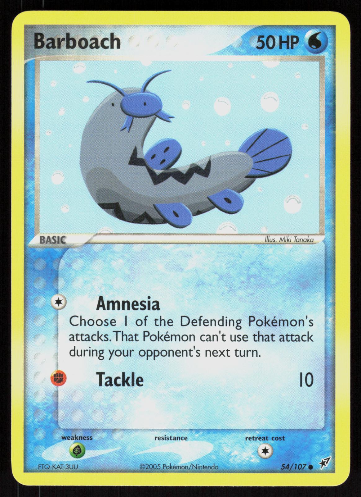 Pokemon Barboach 54/107 Deoxys Common Near Mint