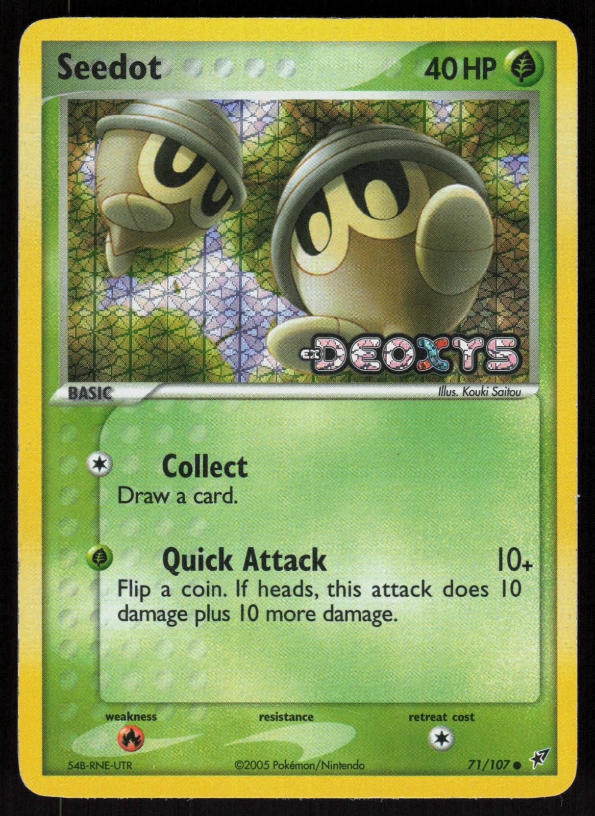 Pokemon Seedot 71/107 Deoxys Common Reverse Holo Lightly Played