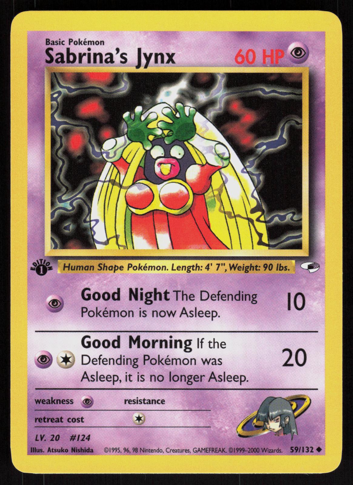 Pokemon Sabrina's Jynx 59/132 Gym Heroes Uncommon Near Mint