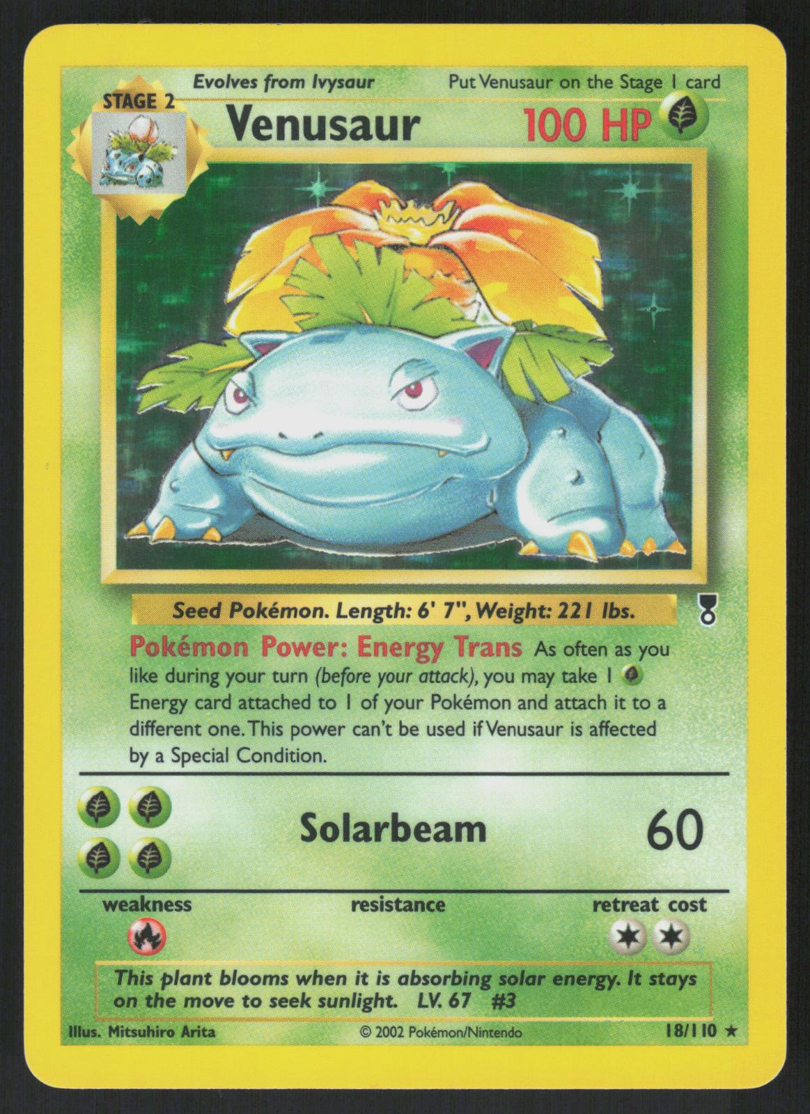 Pokemon Venusaur 18/110 Legendary Collection Holo Rare Near Mint