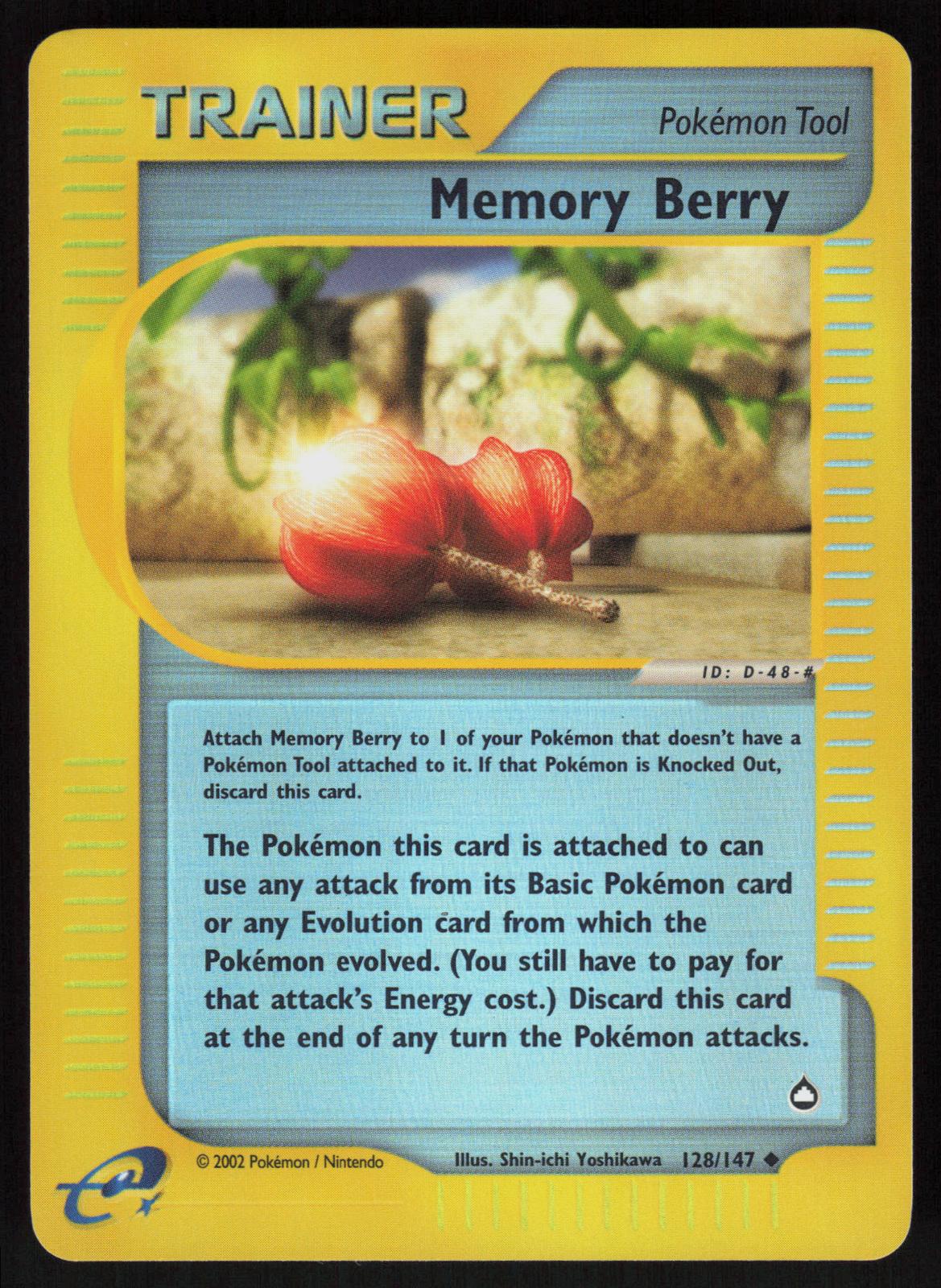 Pokemon Memory Berry 128/167 Aquapolis Uncommon Reverse Holo Near Mint