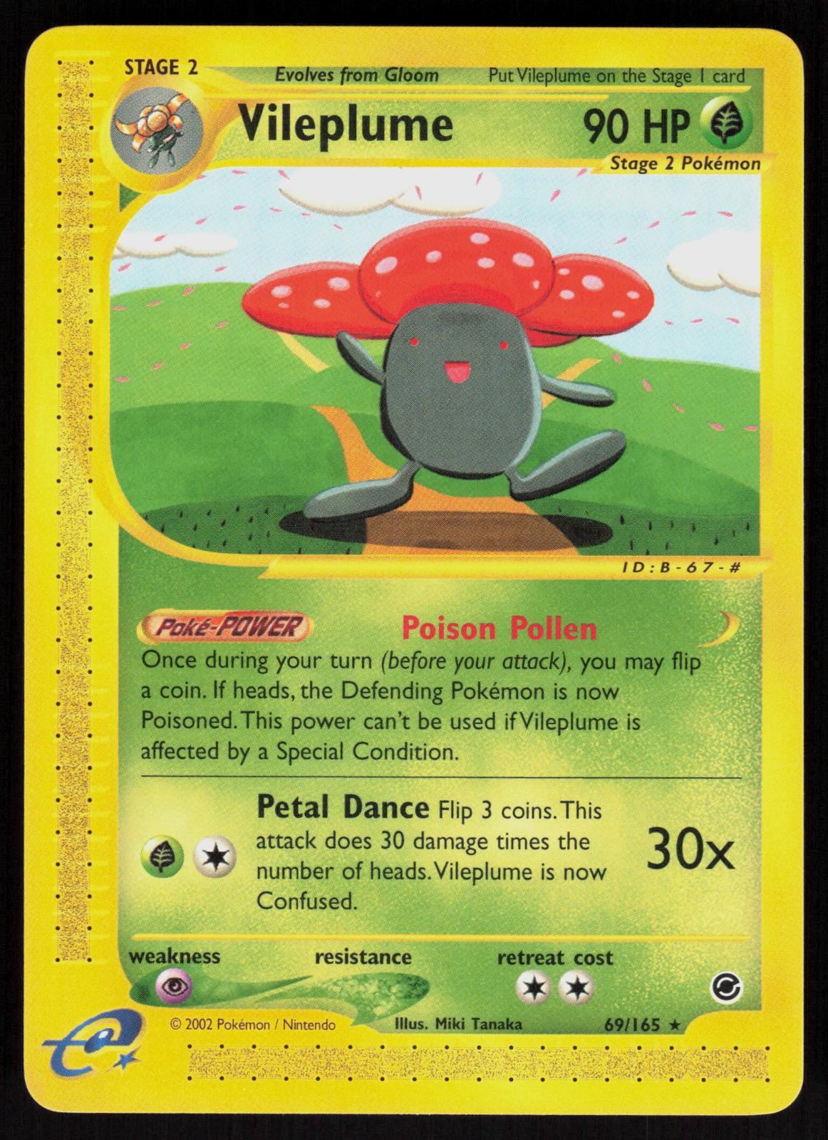 Pokemon Vileplume 69/165 Expedition Base Set Rare Near Mint