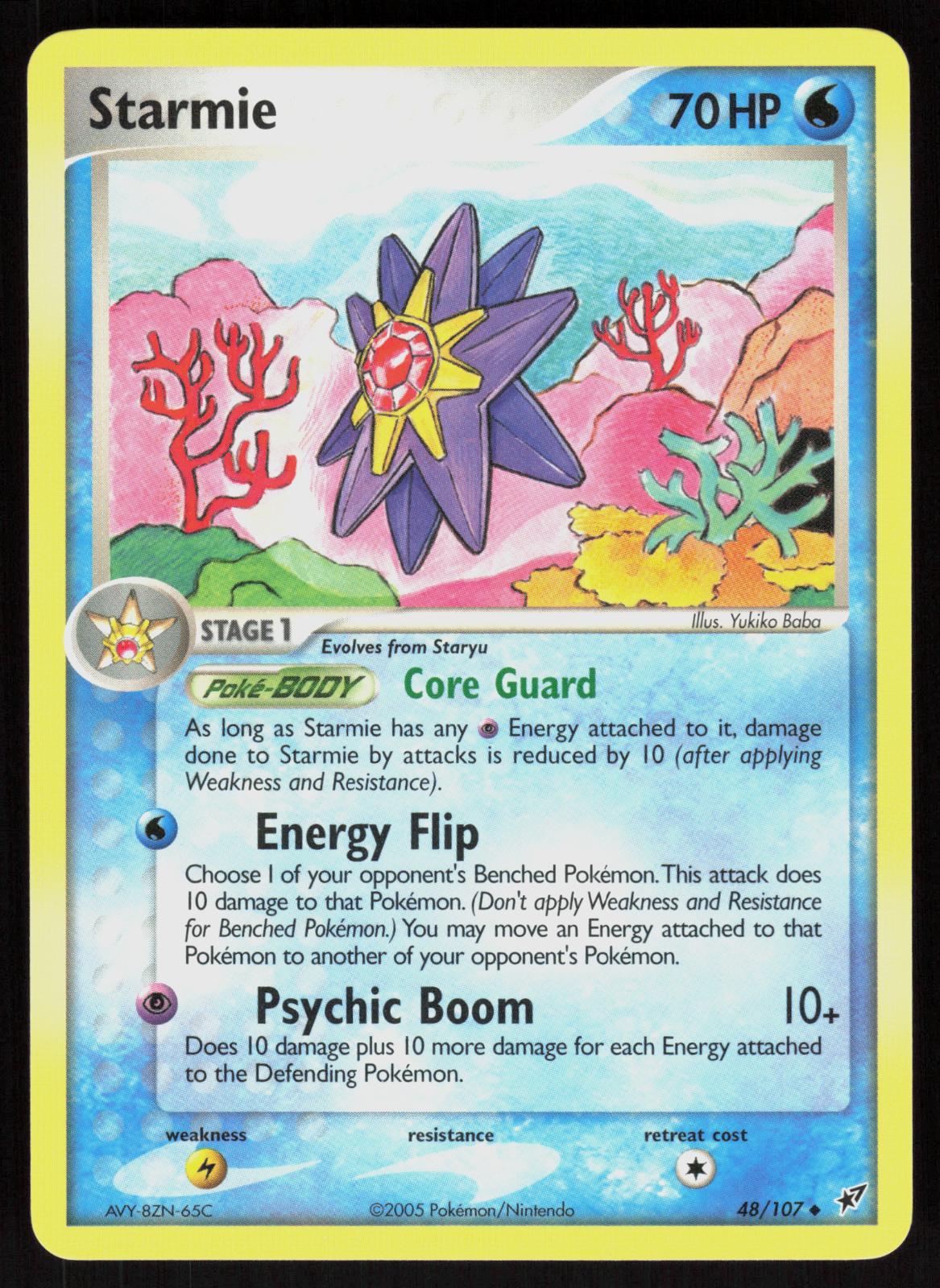 Pokemon Starmie 48/107 Deoxys Uncommon Near Mint