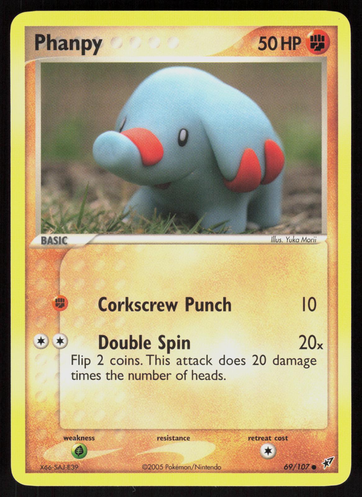 Pokemon Phanpy 69/107 Deoxys Common Near Mint