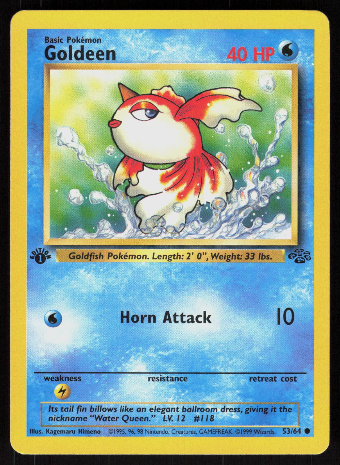 Pokemon Goldeen 53/64 Jungle Common 1st Edition Near Mint