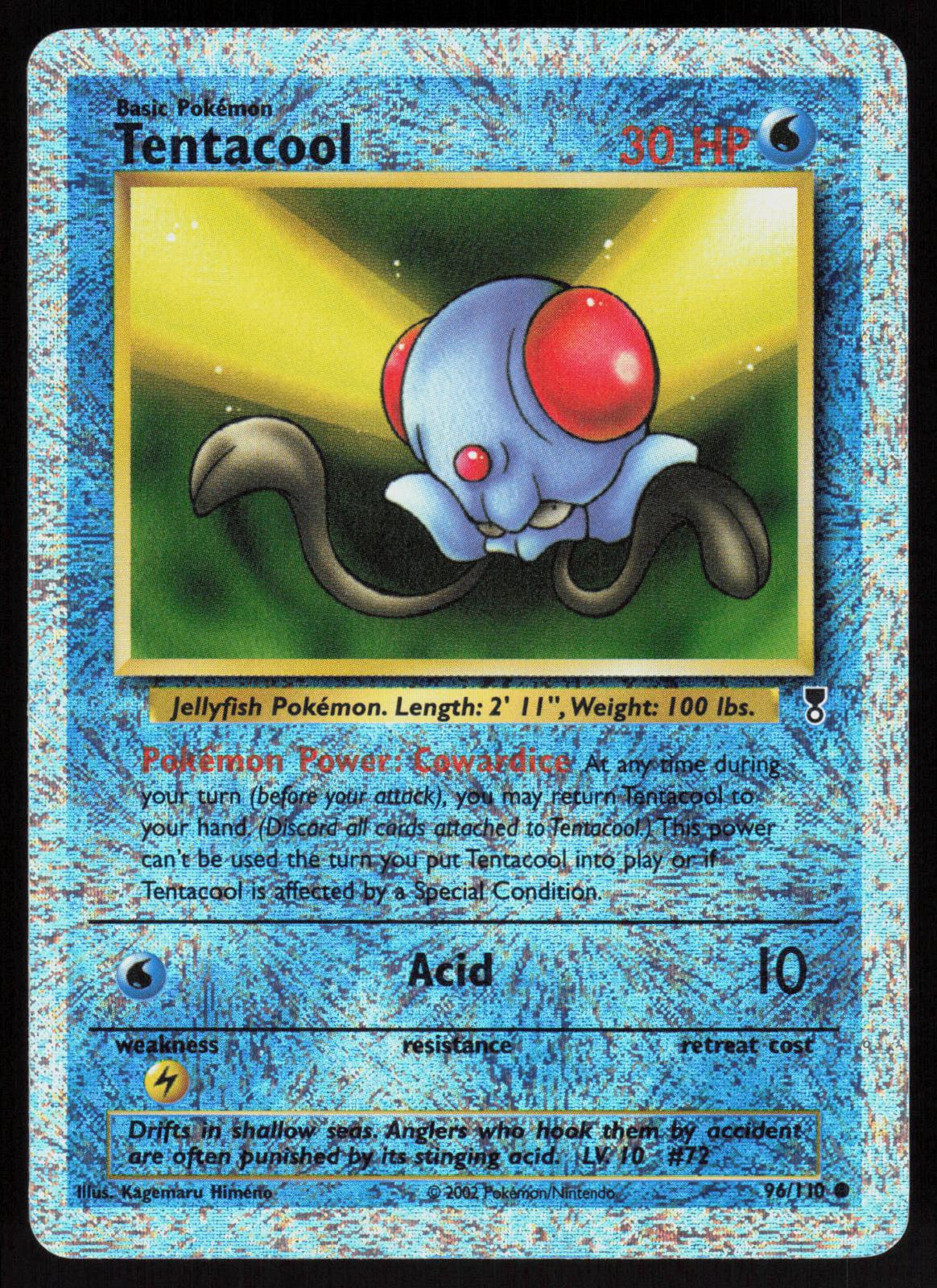Pokemon Tentacool 96/110 Legendary Collection Reverse Holo Moderately Played