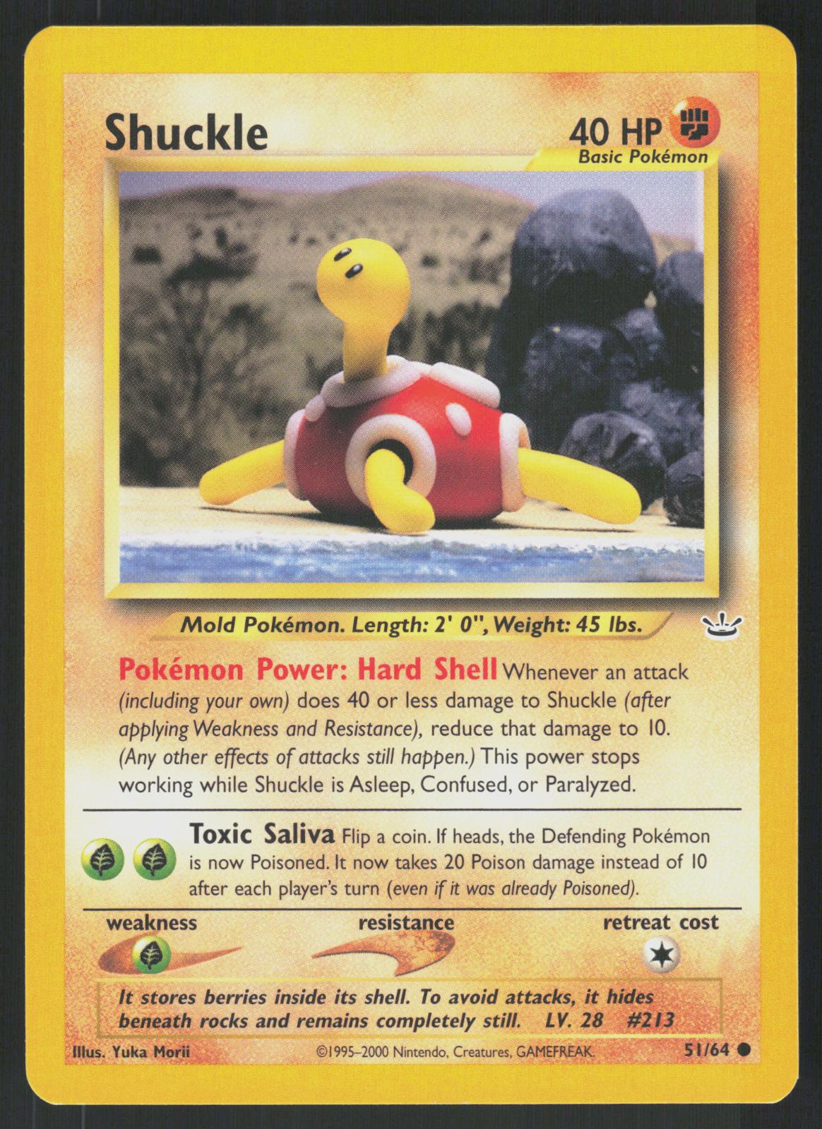 Pokemon Shuckle 51/64 Neo Revelation Common Near Mint