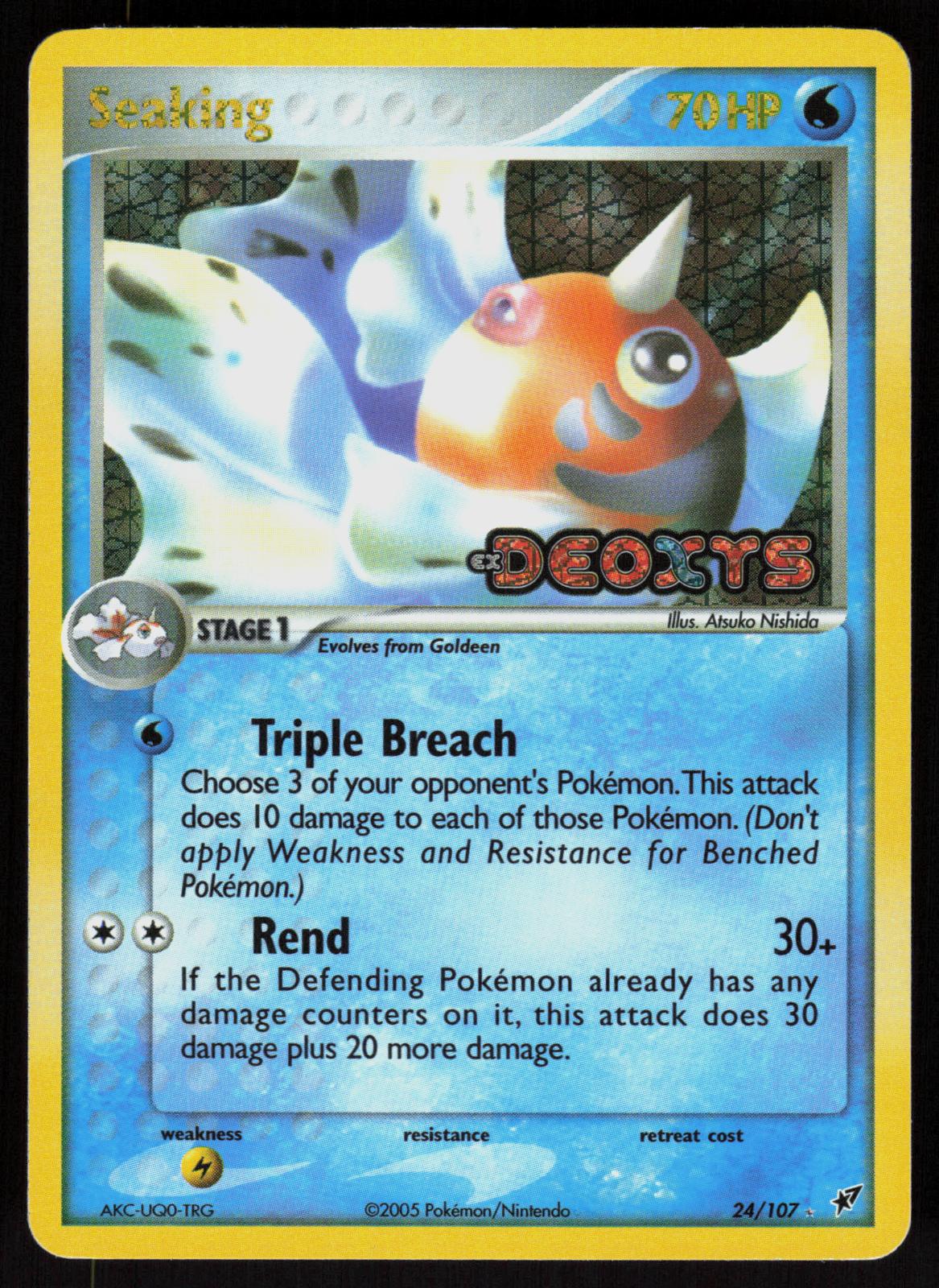 Pokemon Seaking 24/107 Deoxys Rare Reverse Holo Near Mint