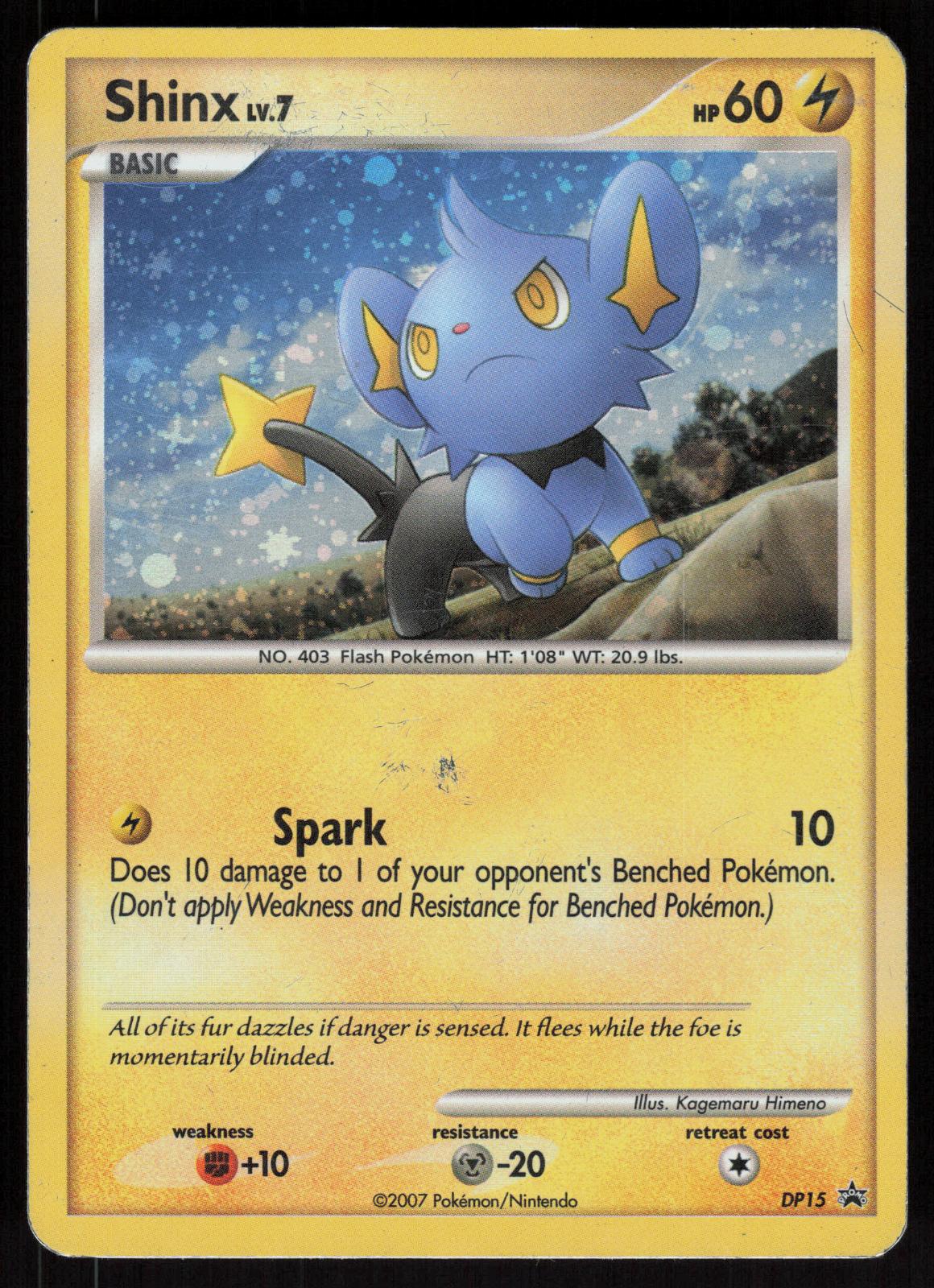 Pokemon Shinx DP15 Diamond and Pearl Promos Holo Promo Heavily Played
