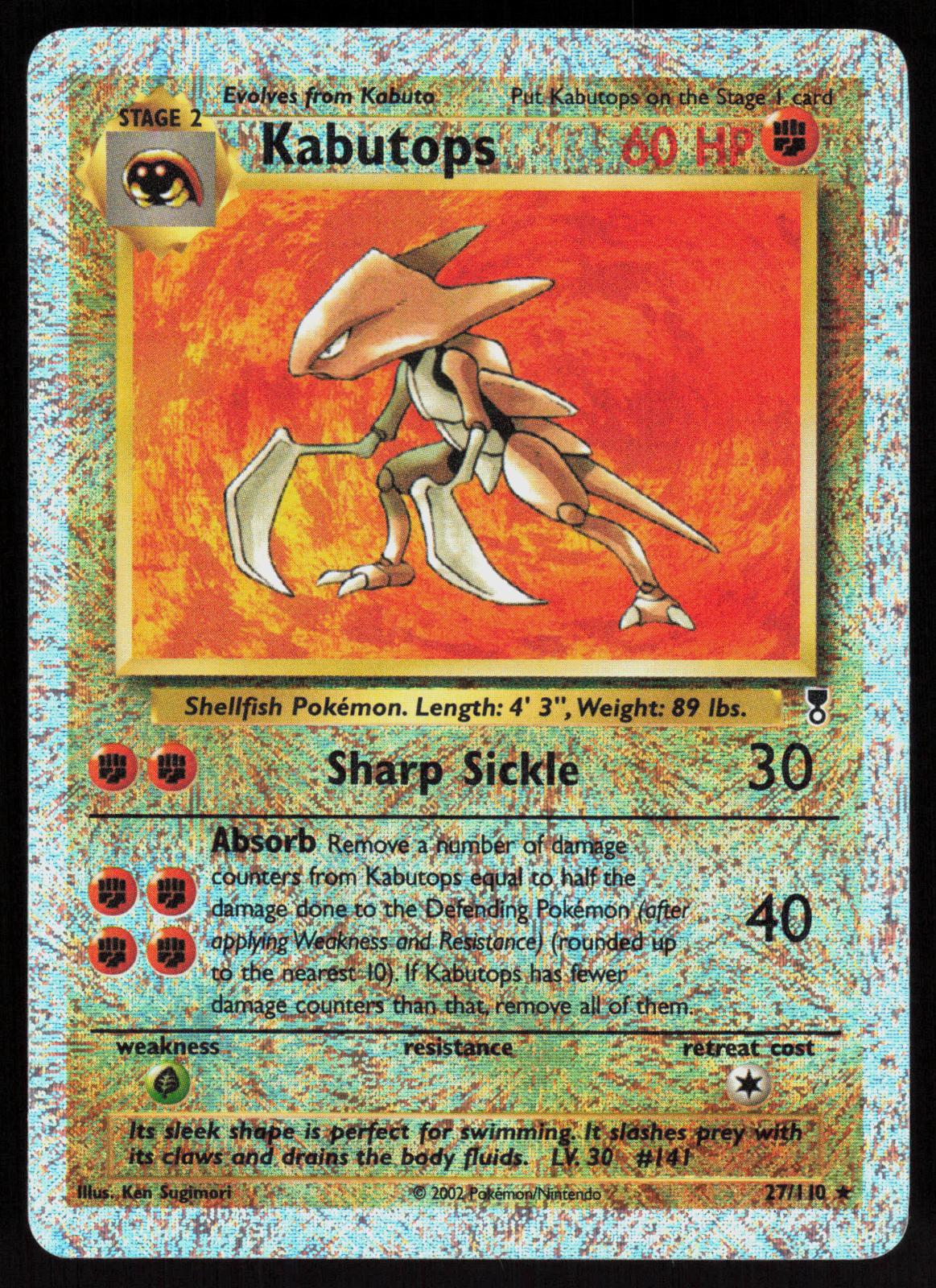 Pokemon Kabutops 27/110 Legendary Collection Reverse Holo Moderately Played