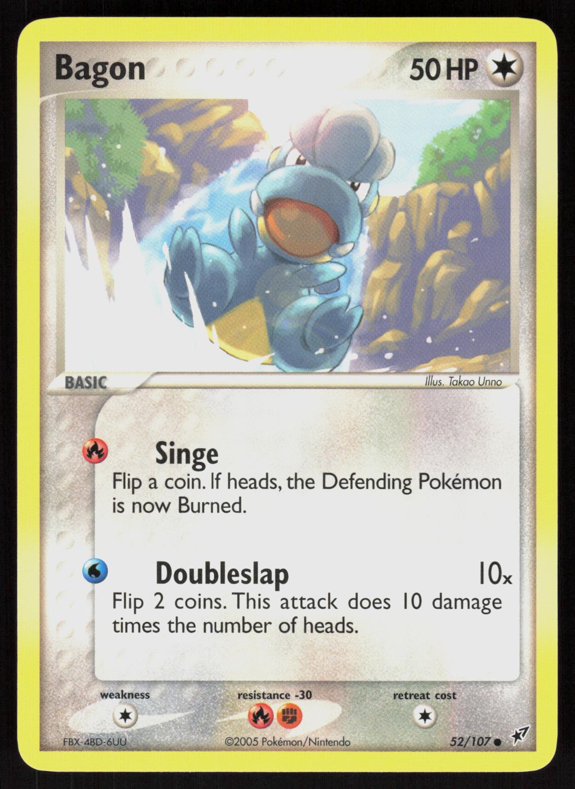 Pokemon Bagon 52/107 Deoxys Common Near Mint
