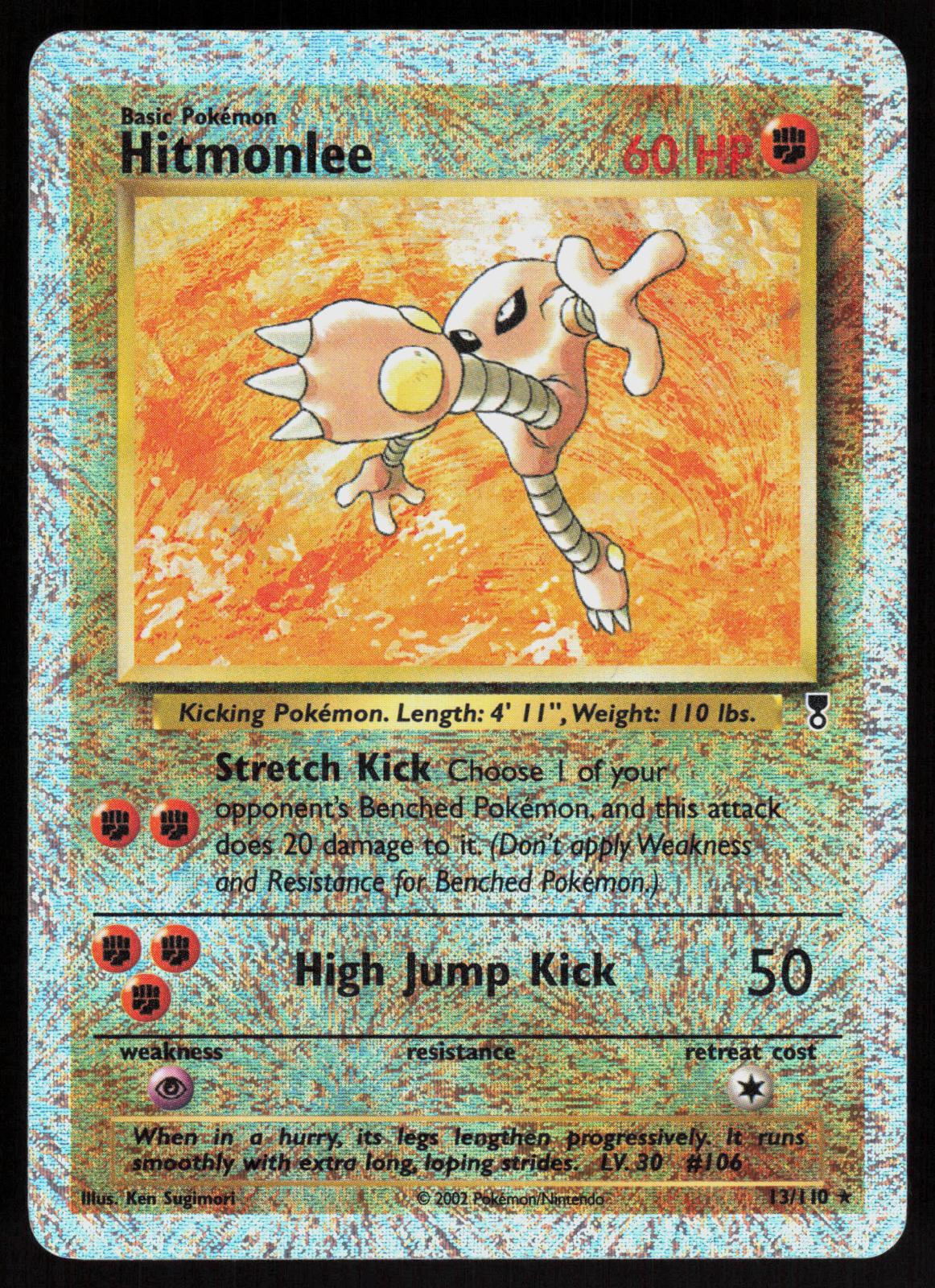 Pokemon Hitmonlee 13/110 Legendary Collection Reverse Holo Rare Lightly Played