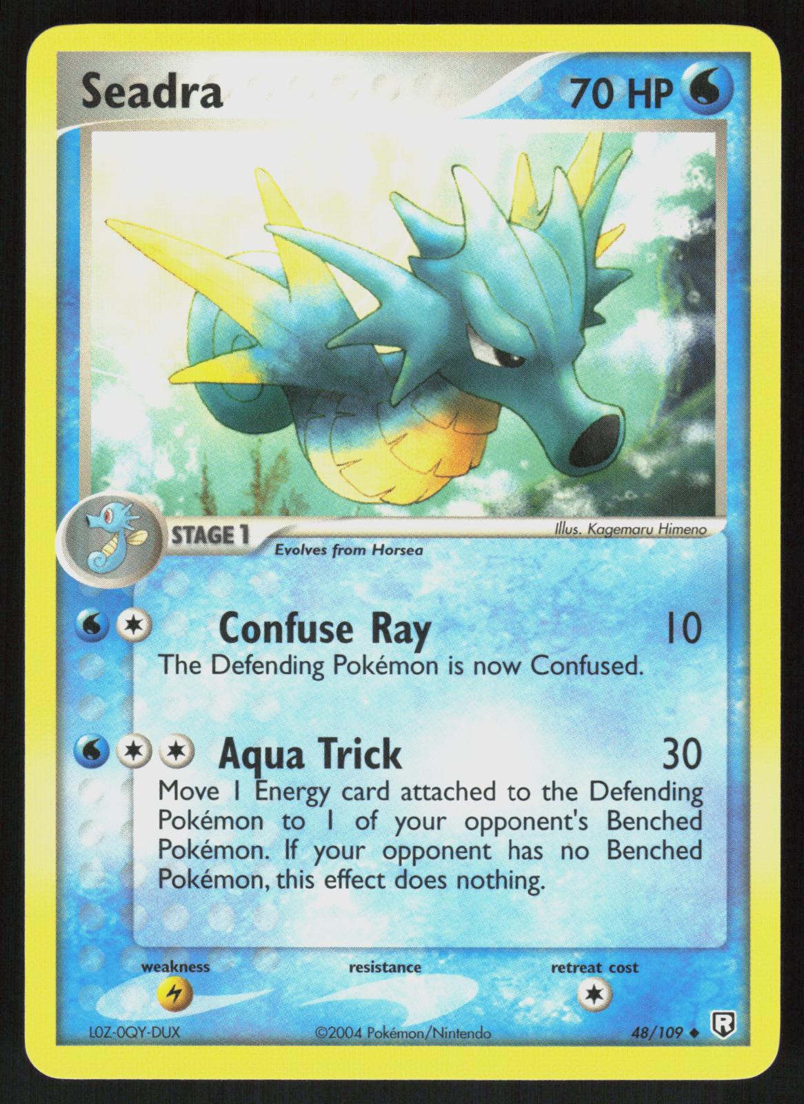 Pokemon Seadra 48/109 Team Rocket Returns Uncommon Near Mint