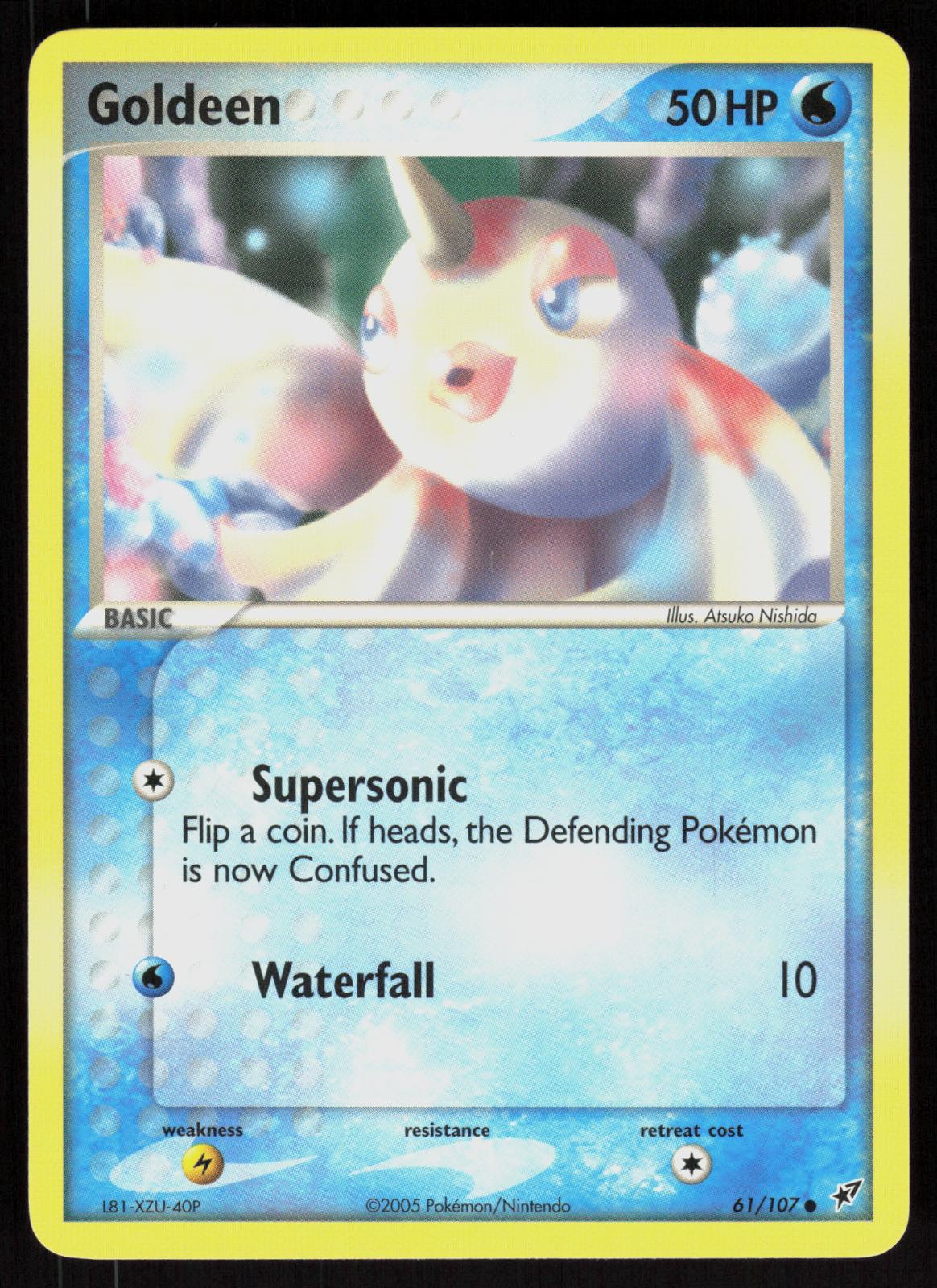 Pokemon Goldeen 61/107 Deoxys Common Near Mint
