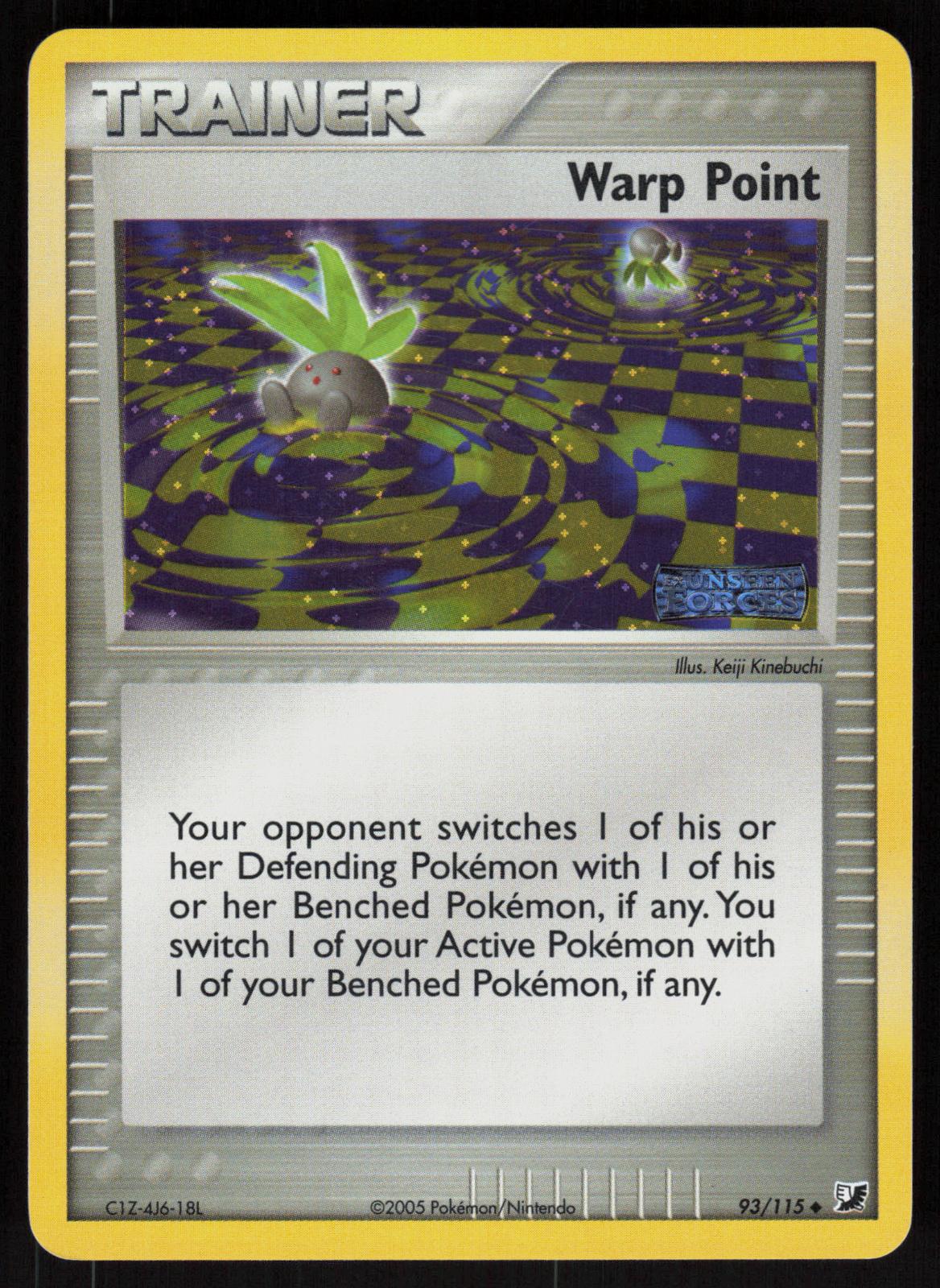 Pokemon Warp Point 93/115 Unseen Forces Uncommon Reverse Holo Near Mint