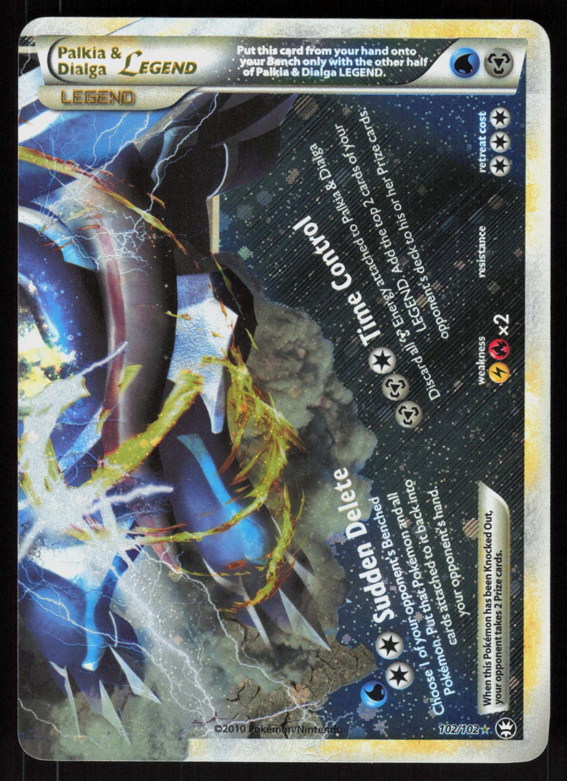 Pokemon Palkia & Dialga LEGEND 102/102 HGSS Triumphant LEGEND Near Mint