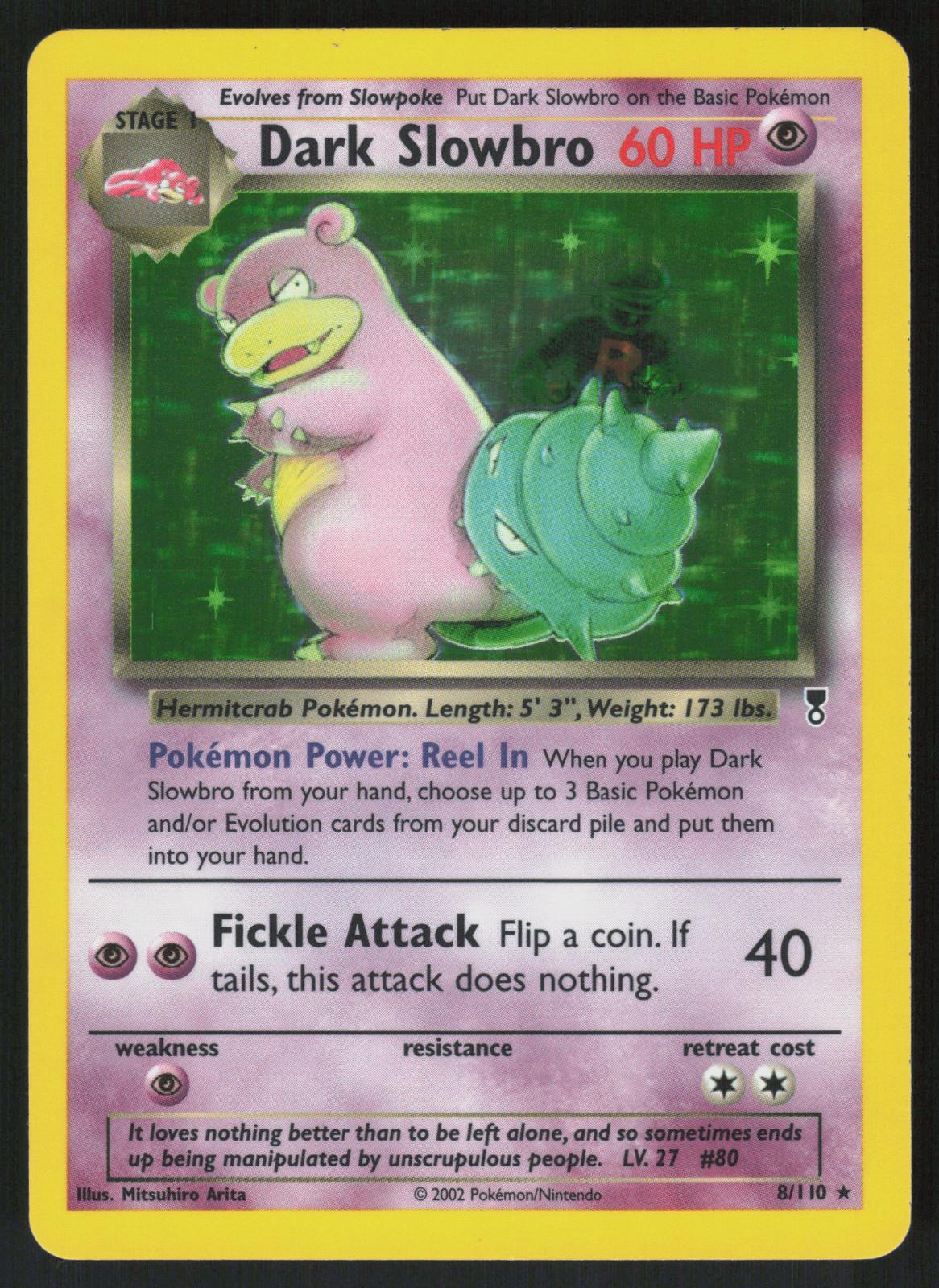 Pokemon Dark Slowbro 8/110 Legendary Collection Holo Rare Near Mint