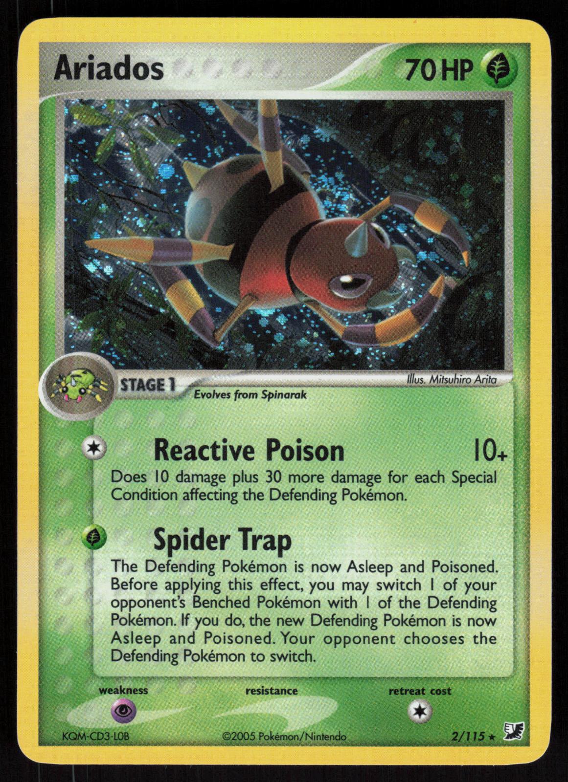 Pokemon Ariados 2/115 Unseen Forces Holo Rare Holo Near Mint