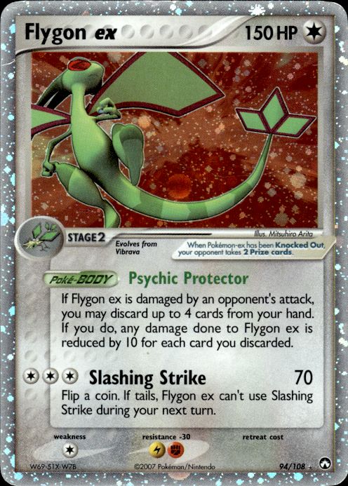 Flygon ex 94/108 EX Power Keepers Pokemon Heavily Played - Creased